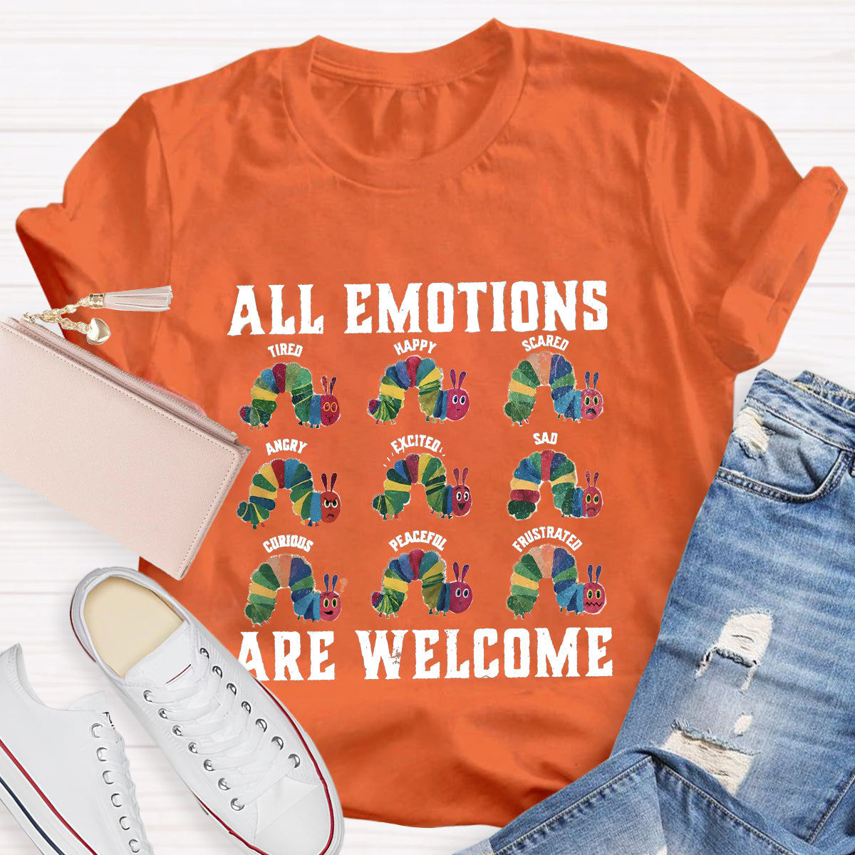 All Emotion Are Welcome Caterpillar T-Shirt