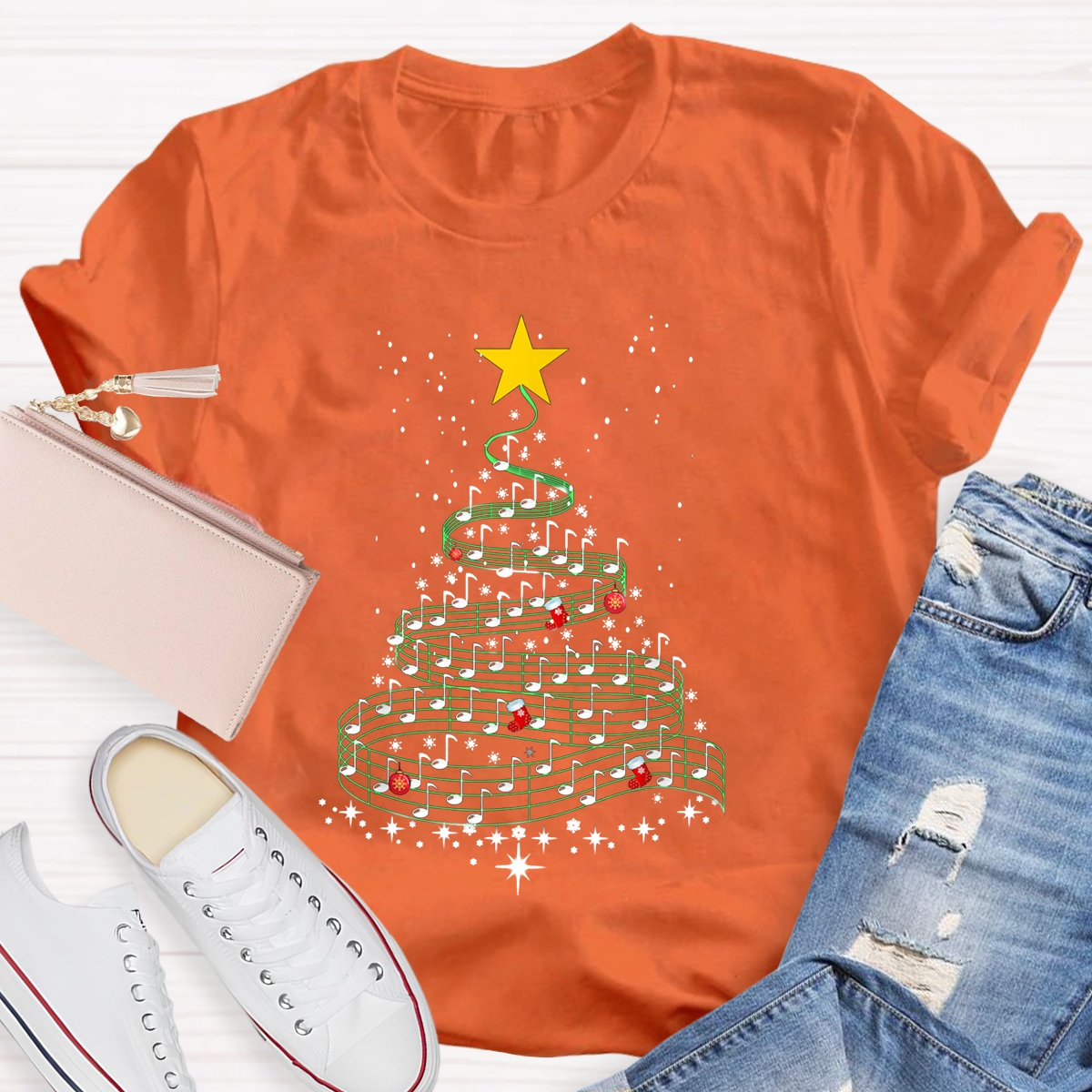 Christmas Tree Music Teacher T-Shirt