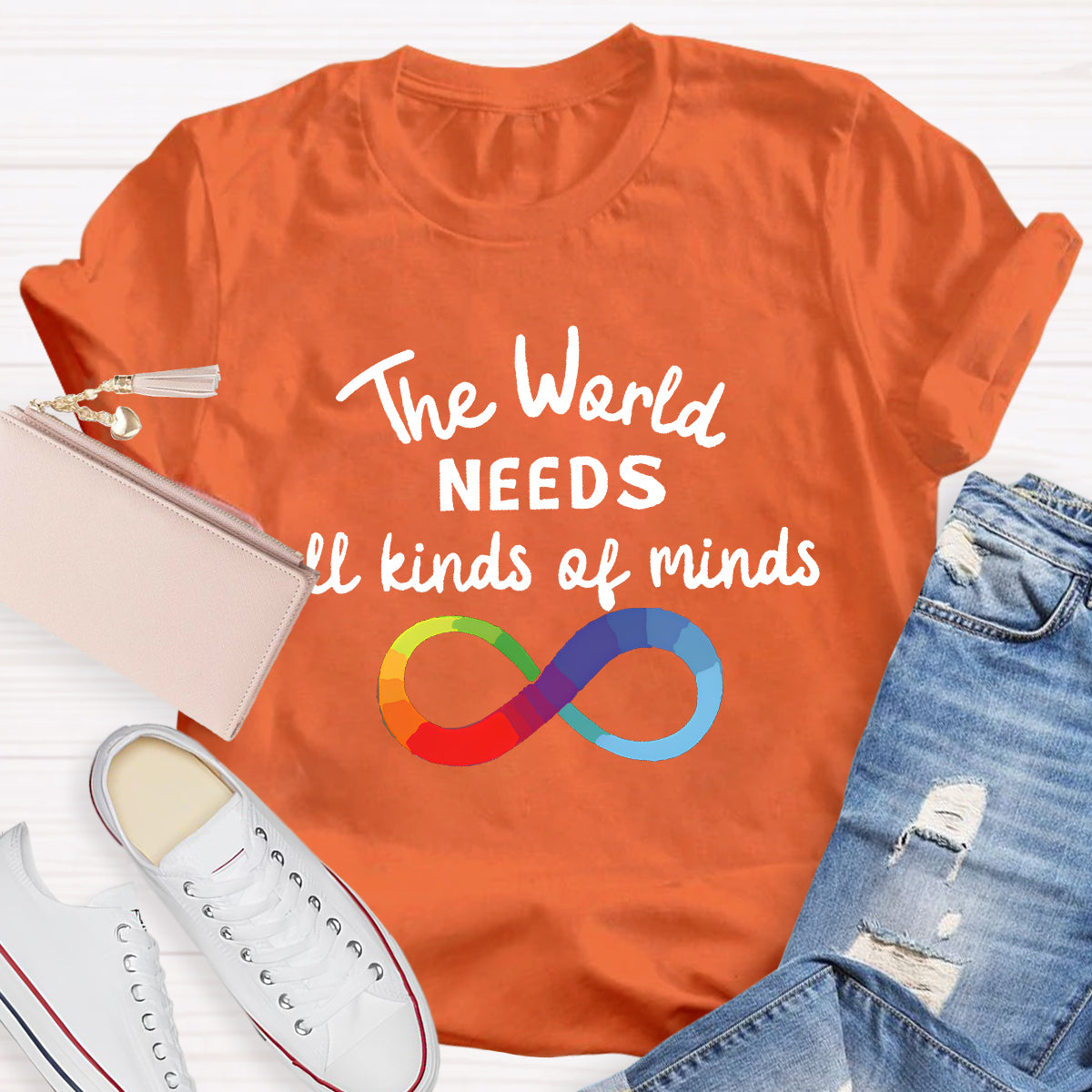 The World Needs All Kinds Of Minds Infinity Symbol T-Shirt