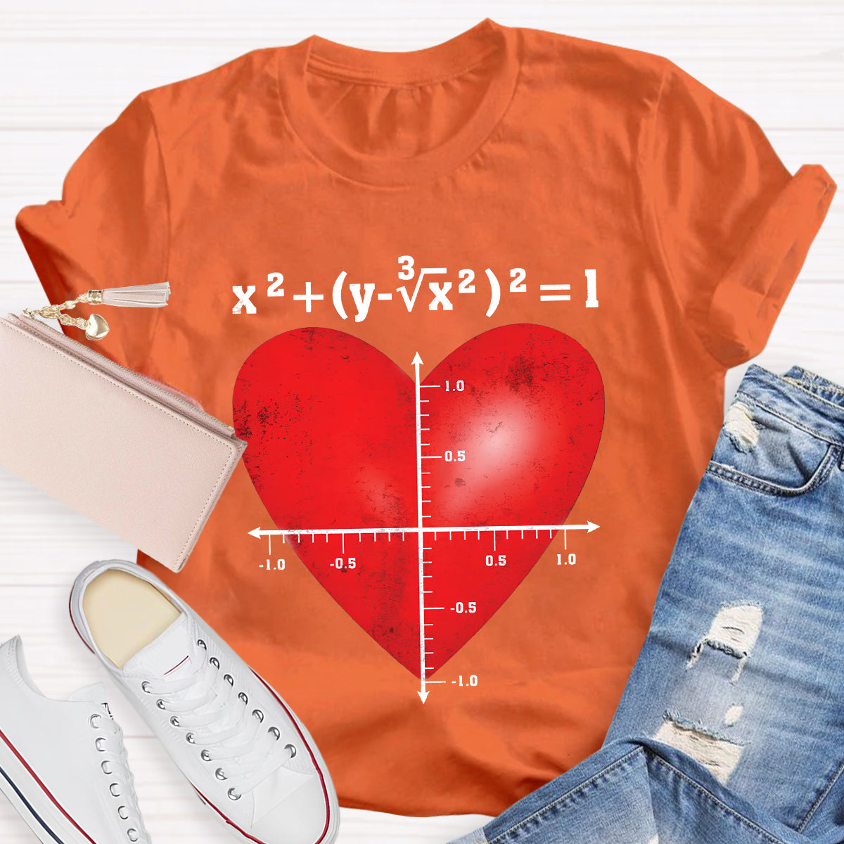 Heart Equation Math Teacher T-Shirt