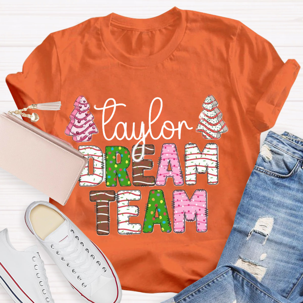 Personalized Name Christmas Dream Team T-Shirt