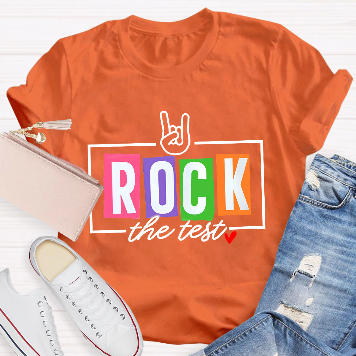 Rock the Test Teacher T-Shirt