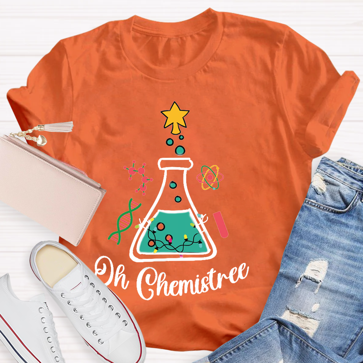 Oh Chemistree Teacher Christmas T-Shirt