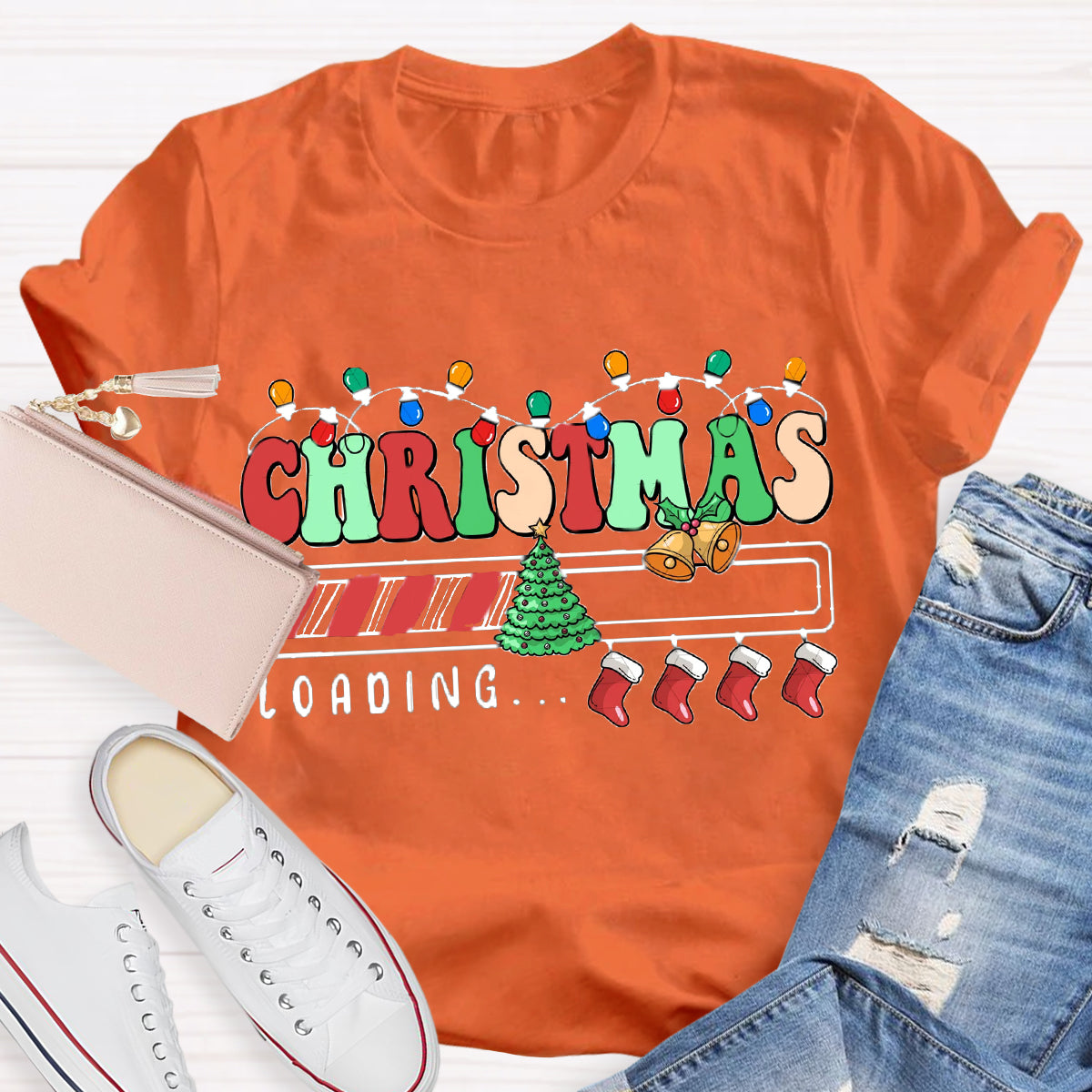 Christmas Loading Teacher T-Shirt