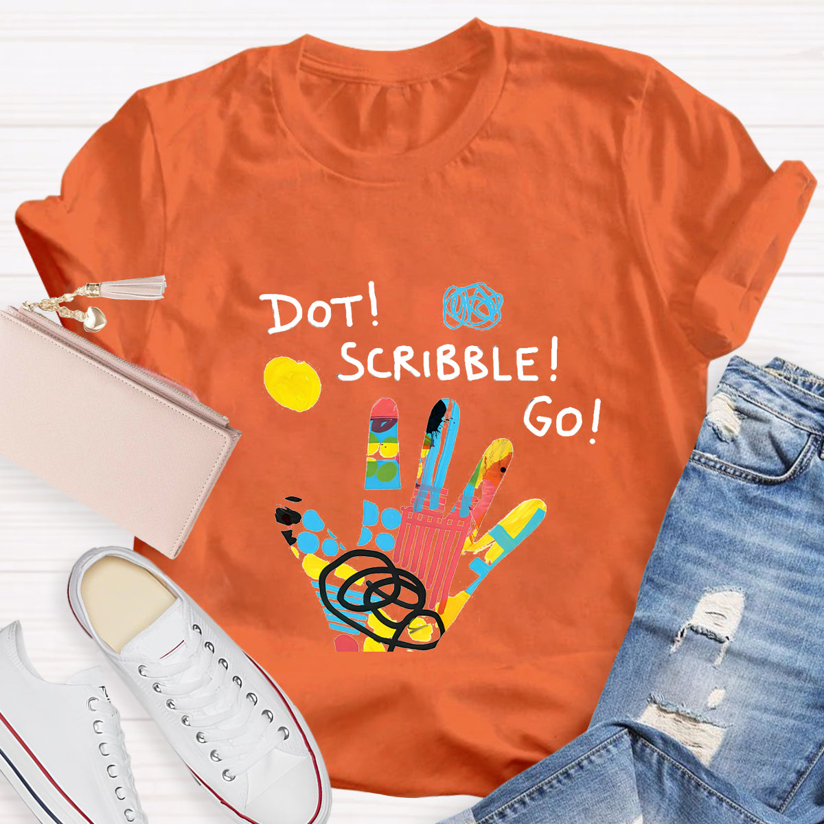 Dot Scribble Go Children's Books T-Shirt