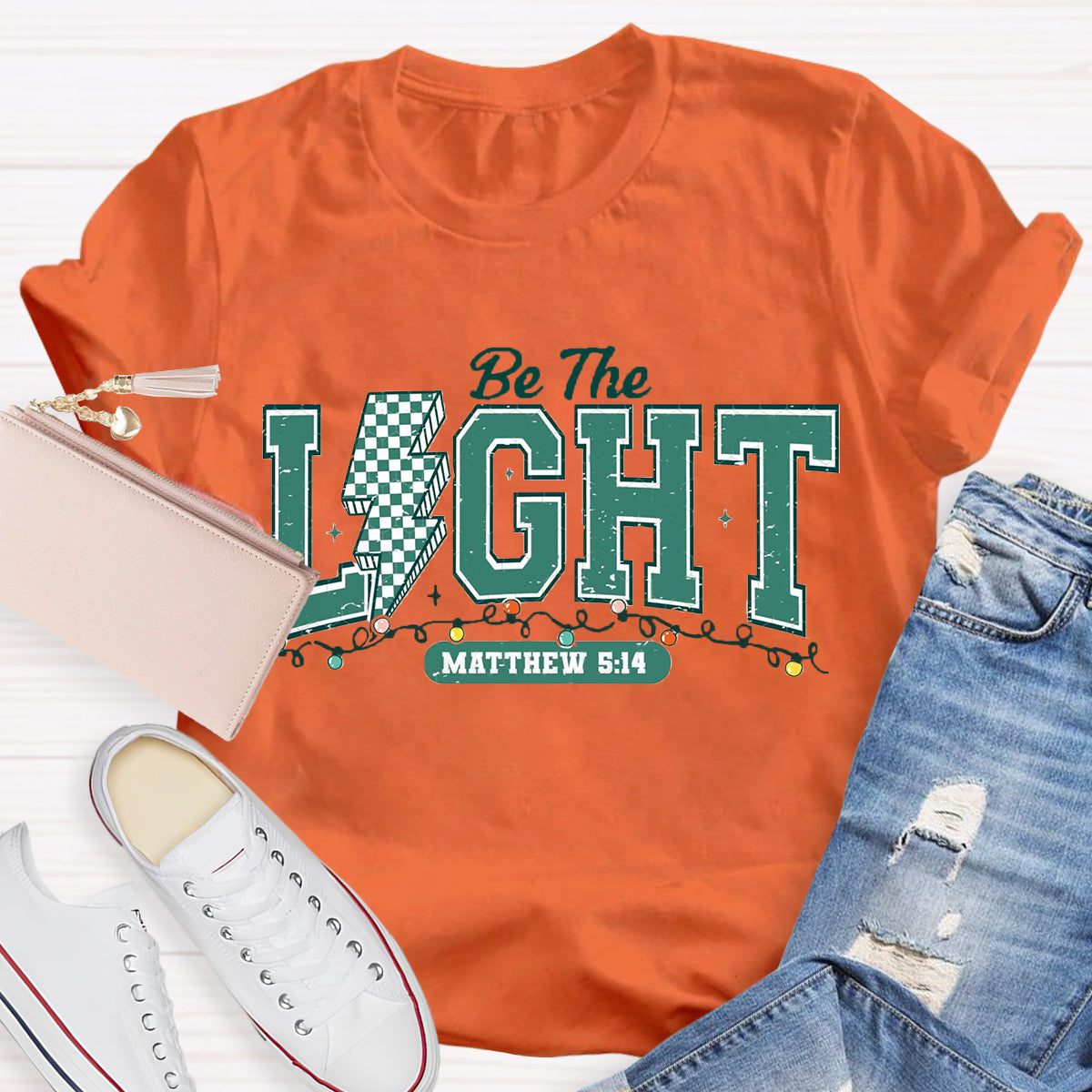 Be The Light Plaid T-Shirt