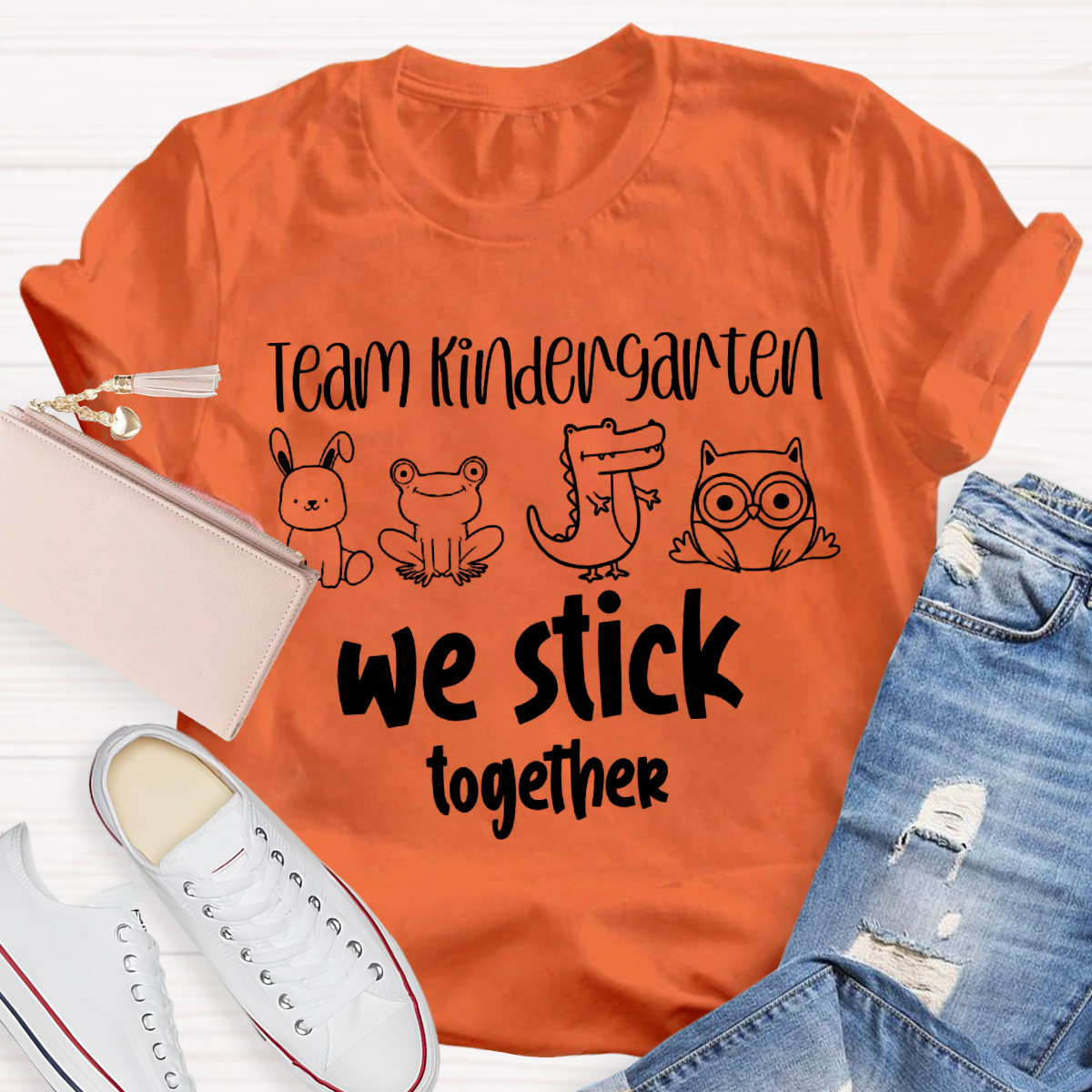 Kindergarten Team We Stick Together T-Shirt