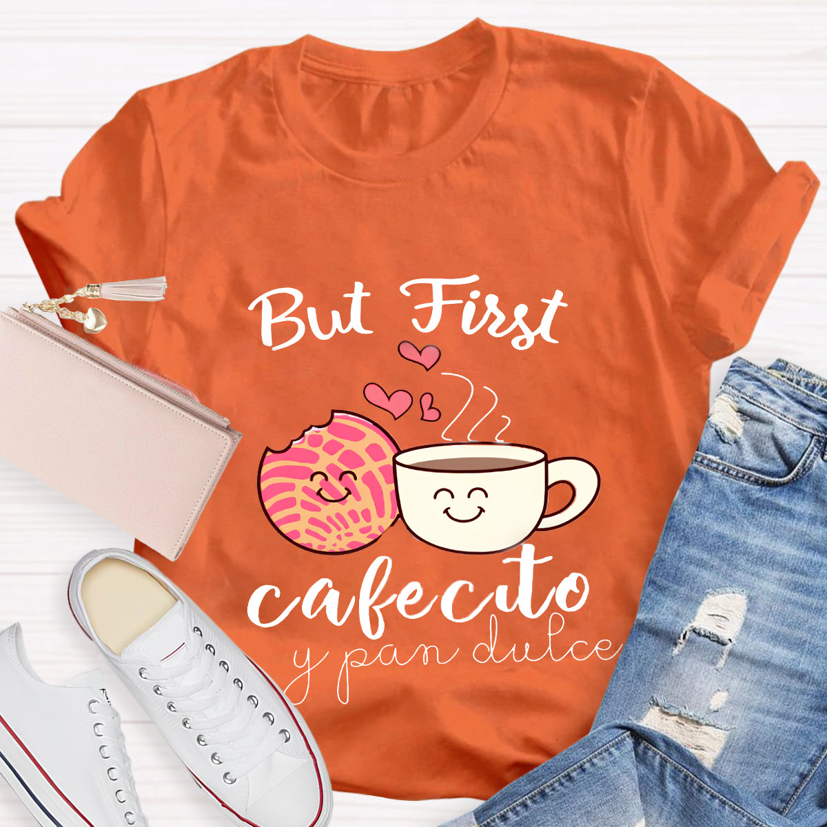 But First Cafecito Y Pan Dulce Spanish T-Shirt