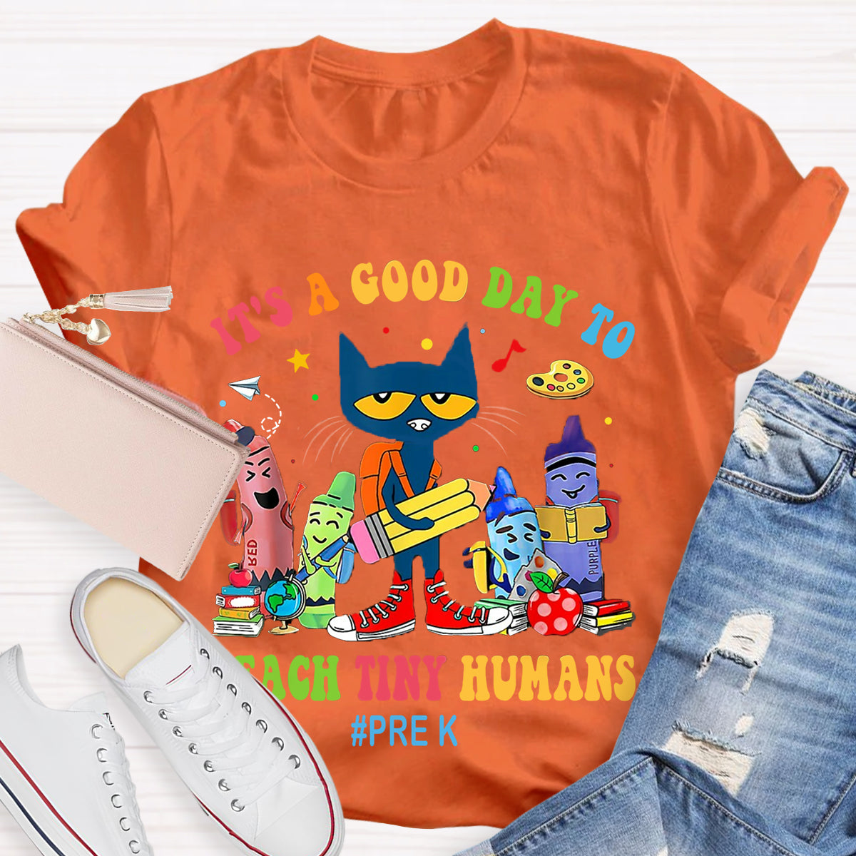 Personalized Grade It's A Good Day To Teach Tiny Humans Cat T-Shirt