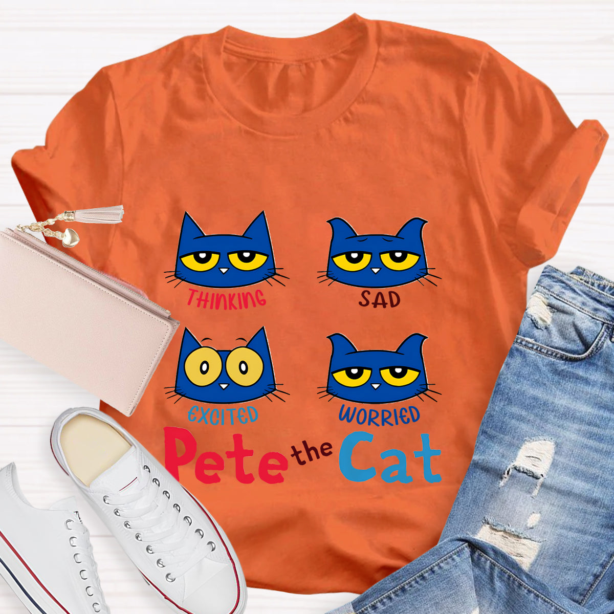 Funny Pete The Cat Emotions T-Shirt