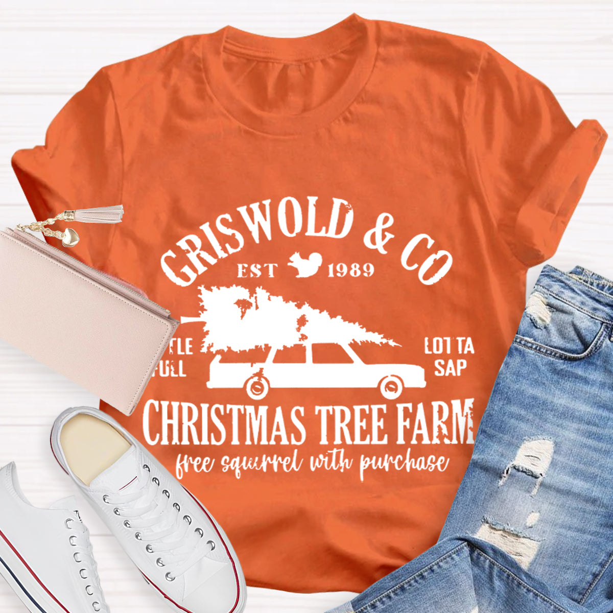 Retro Griswold Christmas Tree Teacher T-Shirt