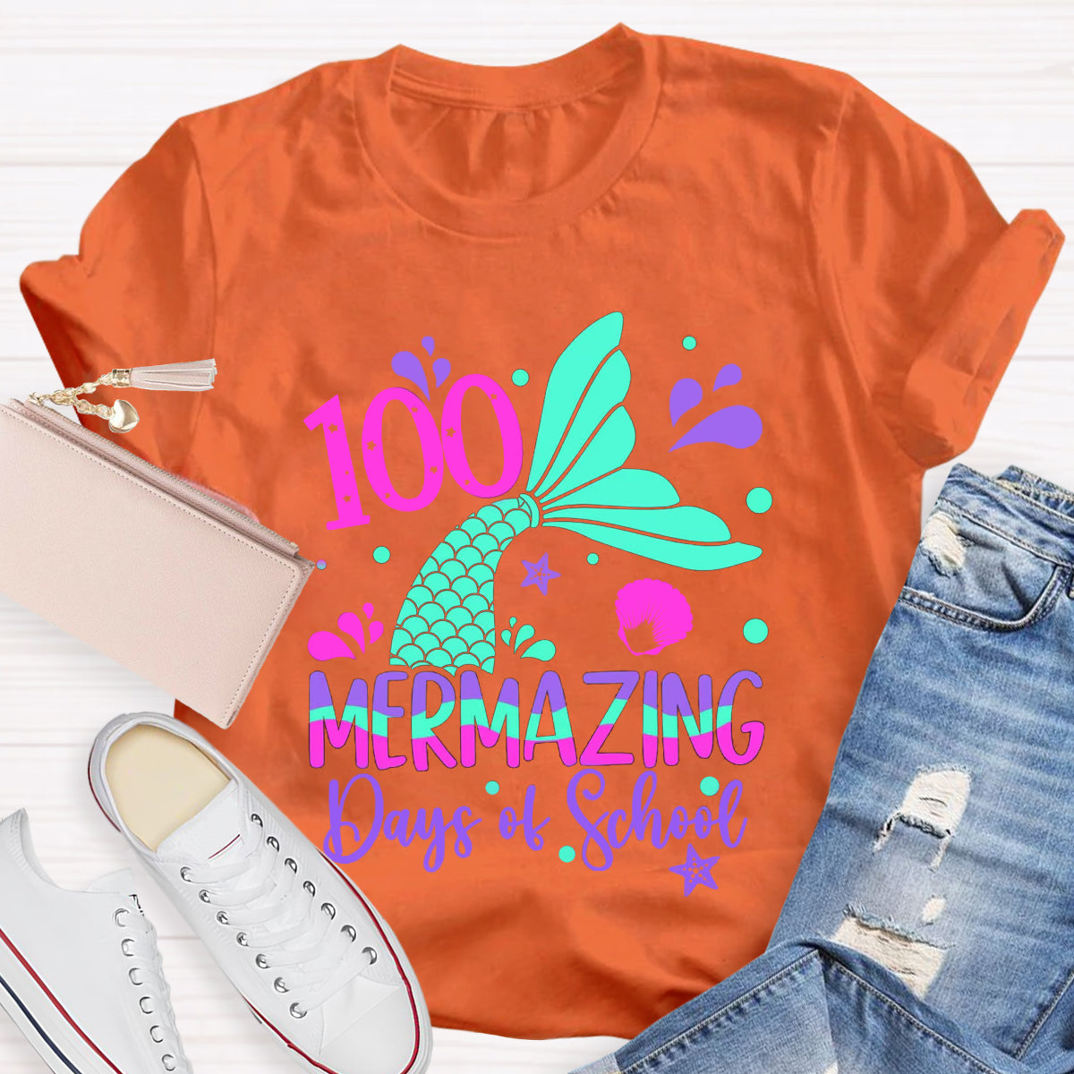 100 Mermazing Days Of School T-Shirt