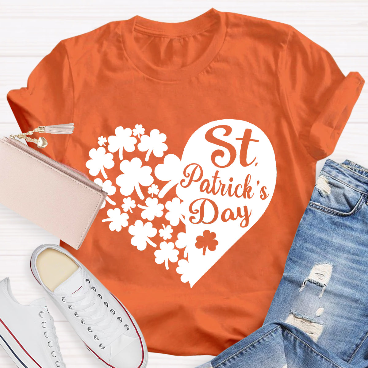 Lucky Shamrock St Patricks Day Teacher T-Shirt