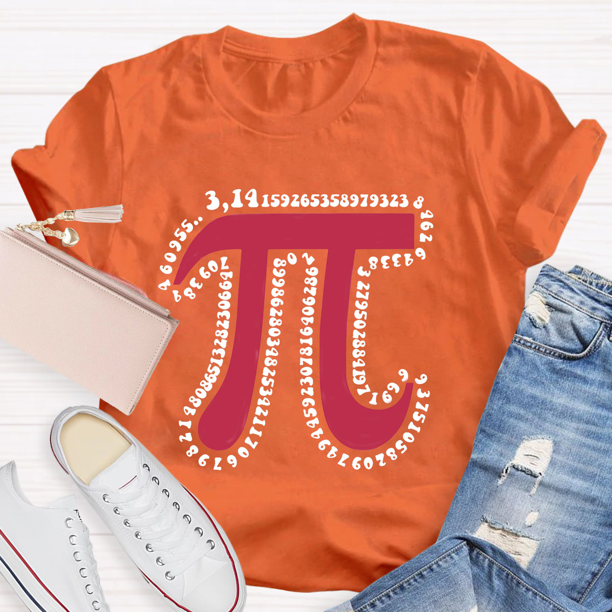 Pink Pi Day Math Teacher T-Shirt