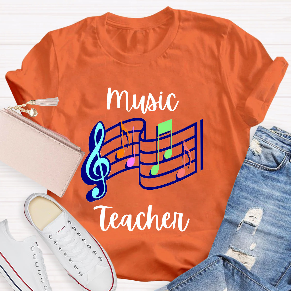 Music Notes Music Teacher T-Shirt