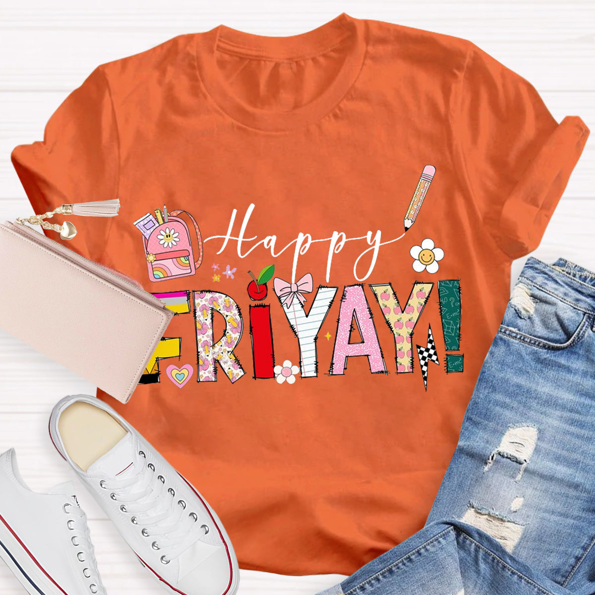 Cute Happy Friyay Teacher T-Shirt