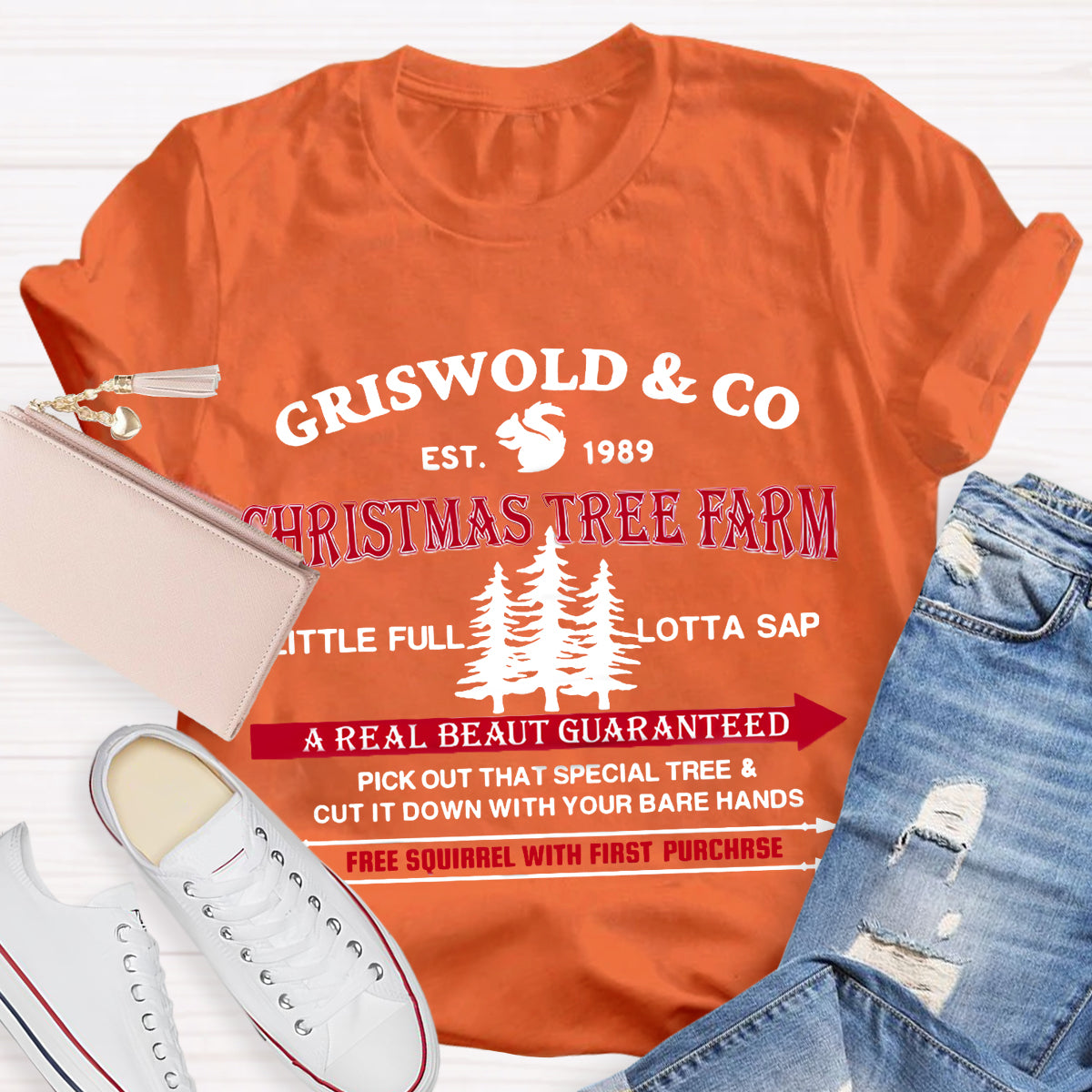 Griswold Co Christmas Tree Farm Teacher T-Shirt