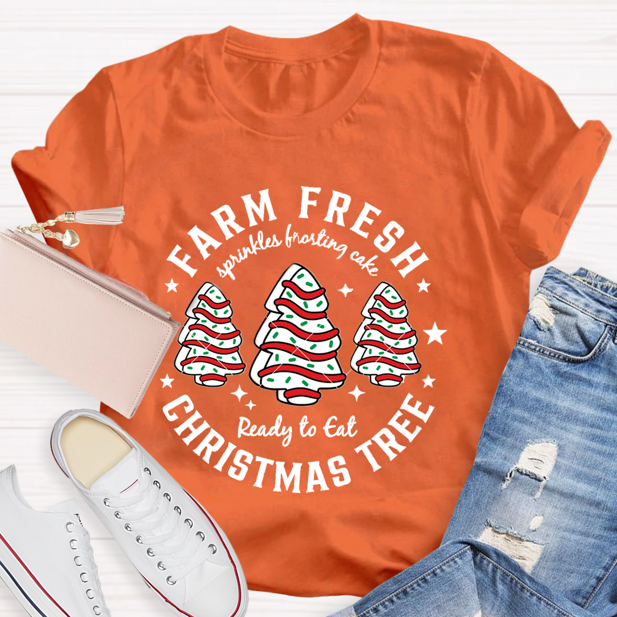 Farm Fresh Christmas Tree Teacher T-Shirt