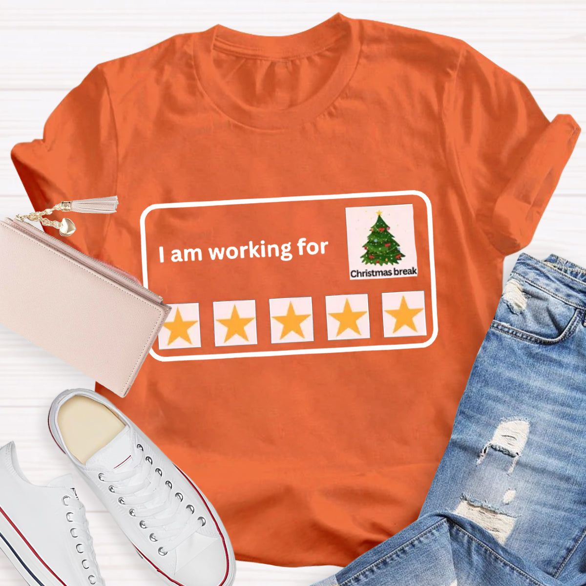 I Am Working For Christmas Break Teacher T-Shirt