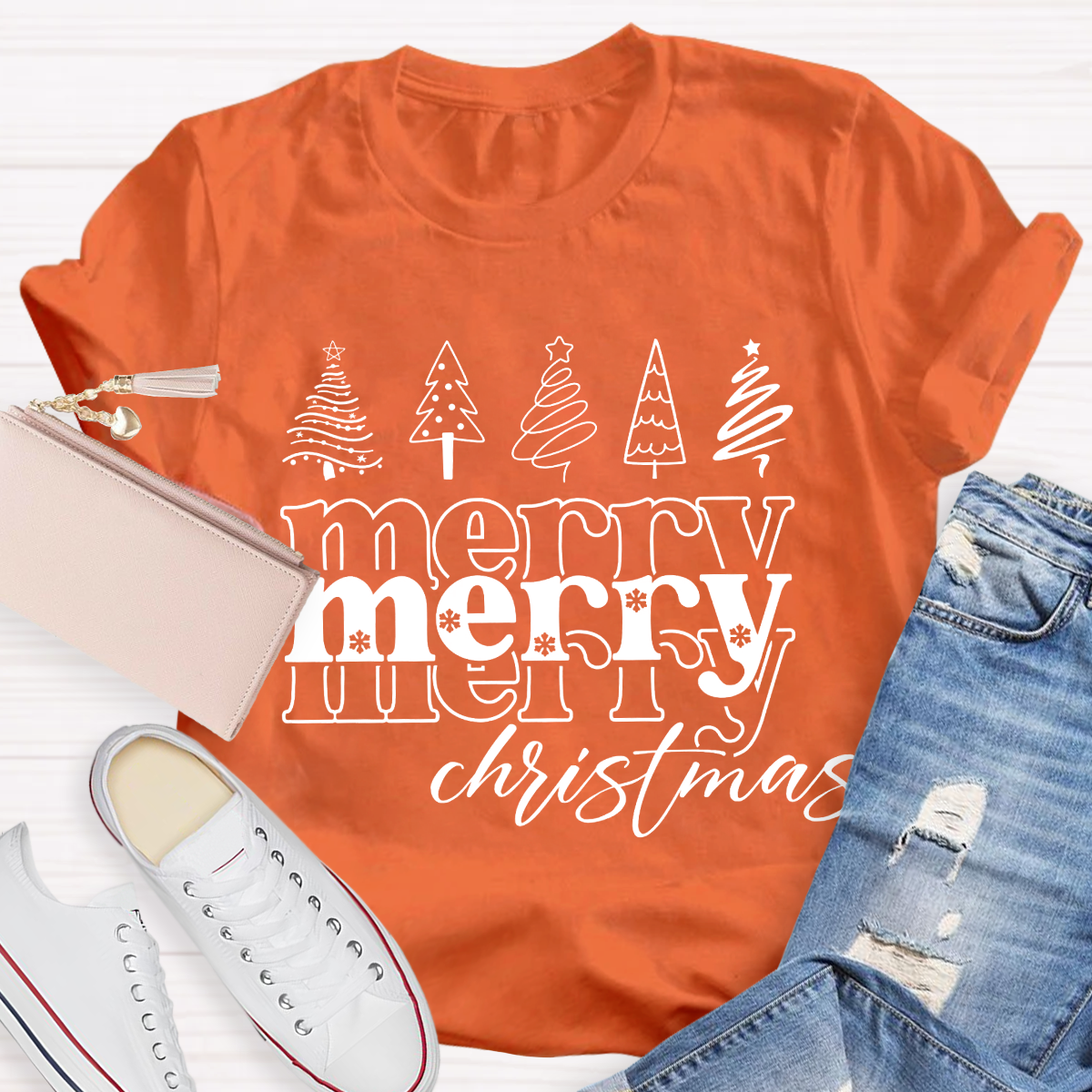 Merry Christmas Tree Teacher T-Shirt