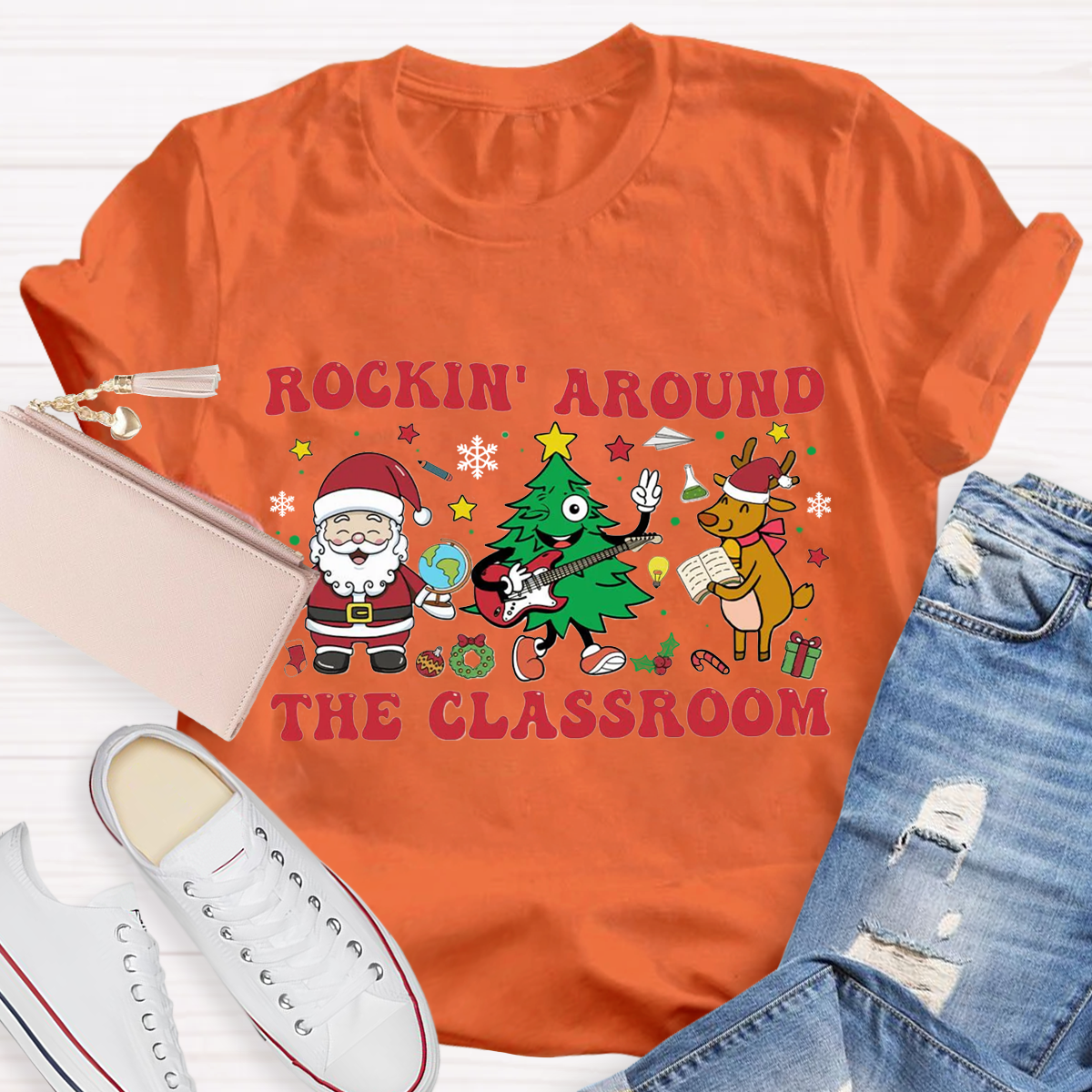 Rockin Around The Classroom Teacher T-Shirt