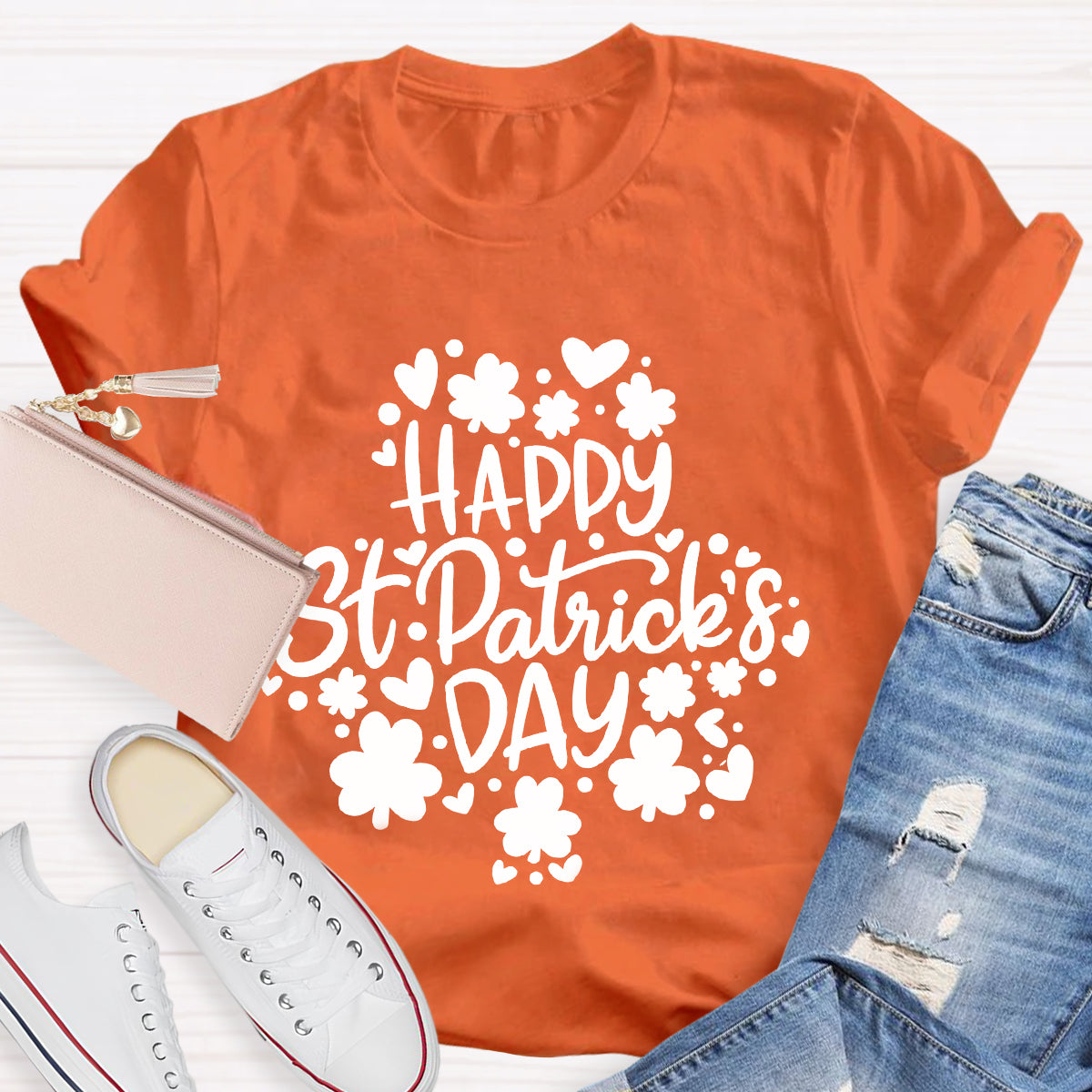 Happy St Patrick's Day Shamrock T-Shirt