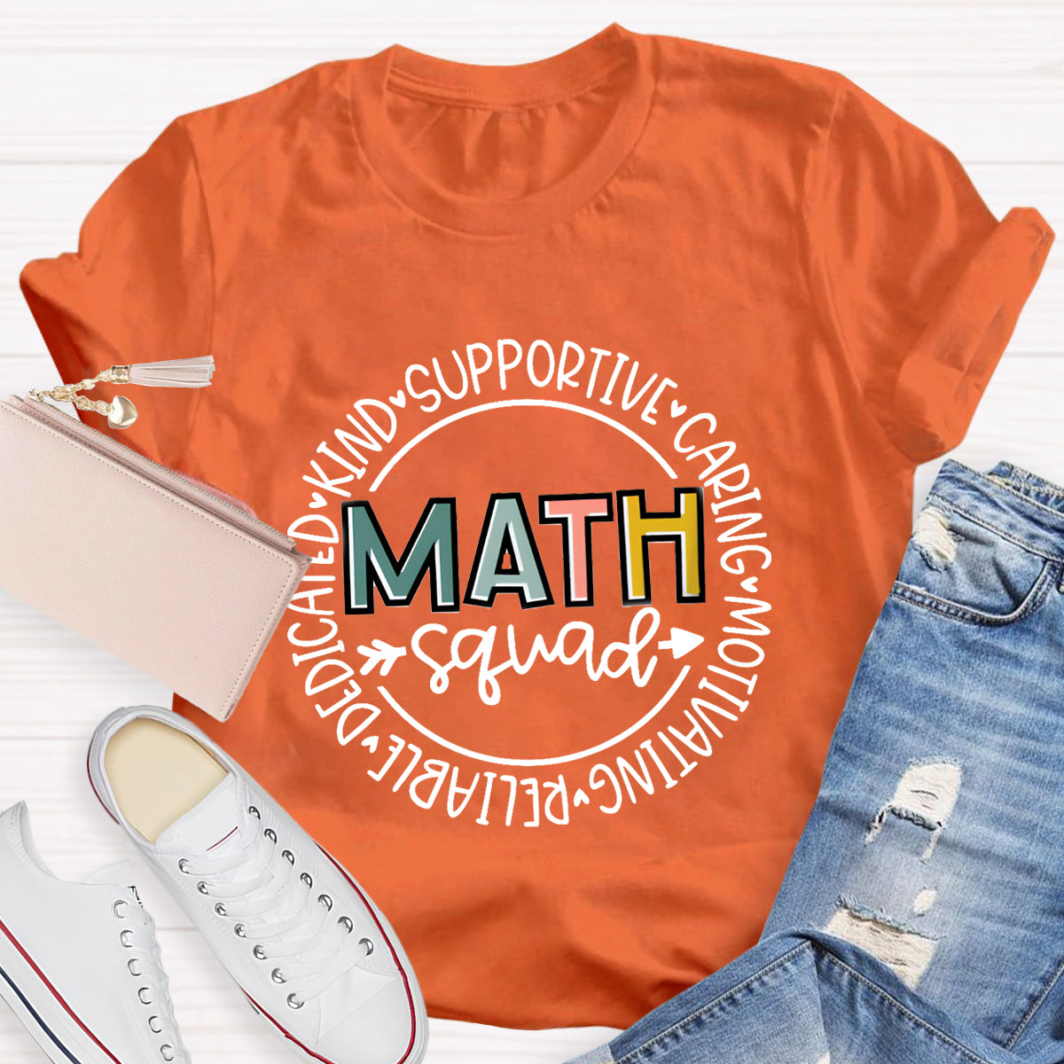 Math Squad Kind Supportive Caring Motivating T-Shirt