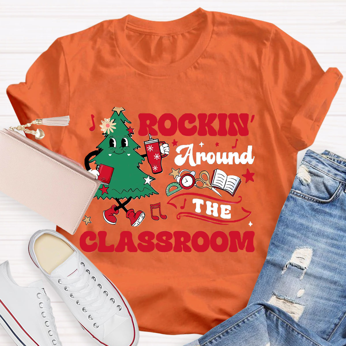 Rockin' Around The Classroom Christmas Tree T-Shirt