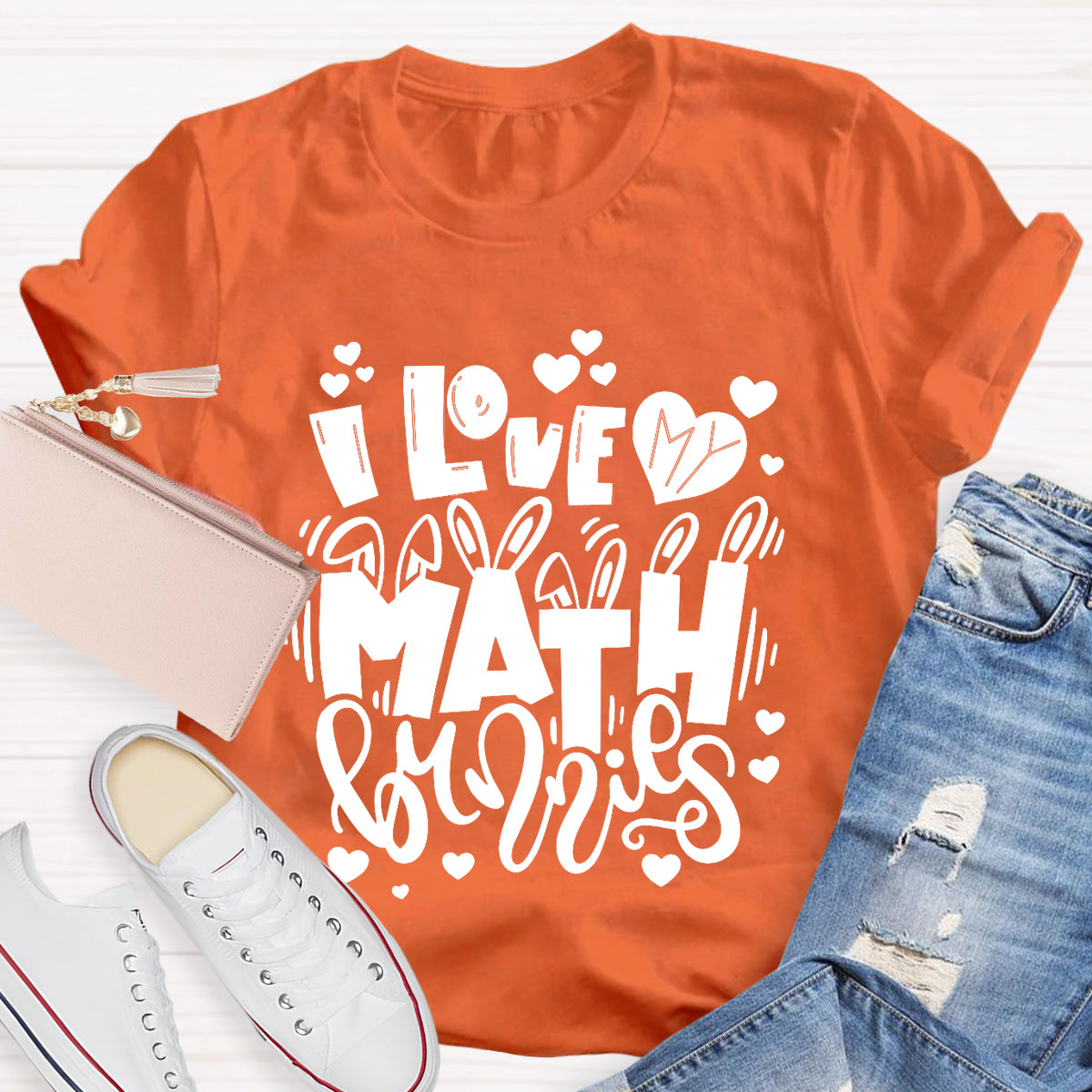 I Love My Math Bunnies Funny Math Teacher T-Shirt