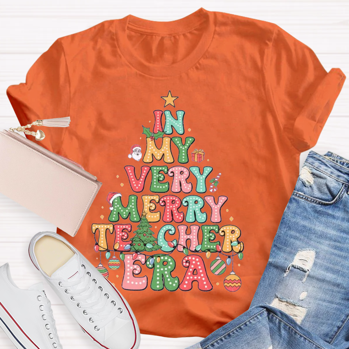 Christmas In My Very Merry Teacher Era T-Shirt