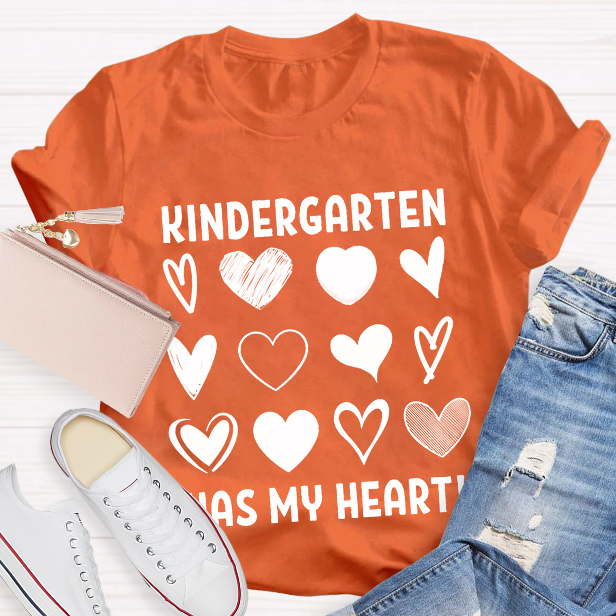 Personalized Grade Has My Heart Teacher T-Shirt