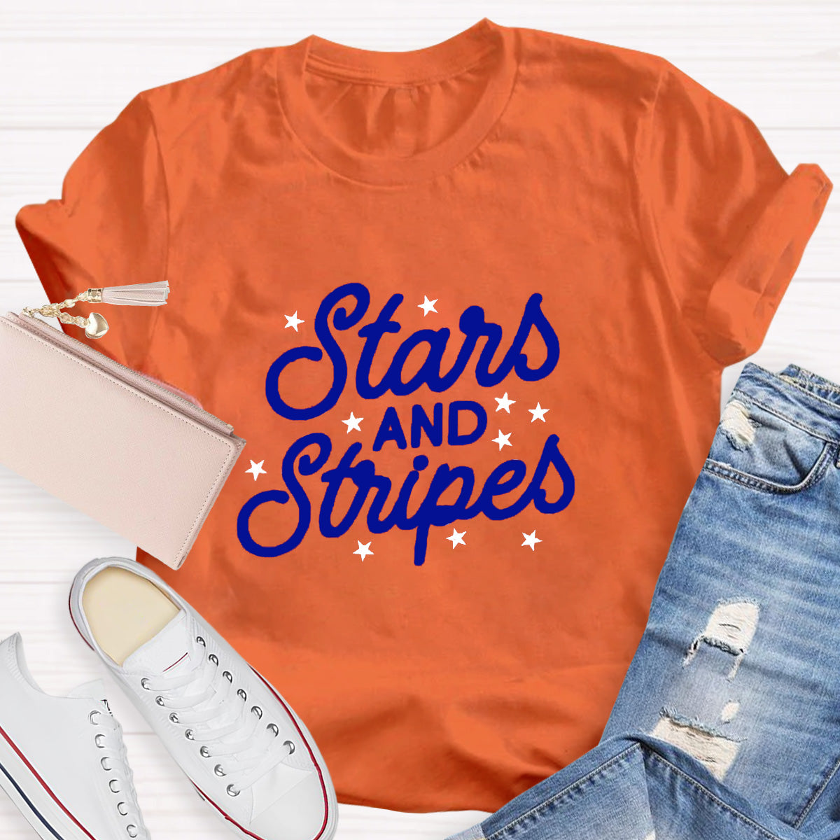 Stars And Stripes Teacher T-Shirt