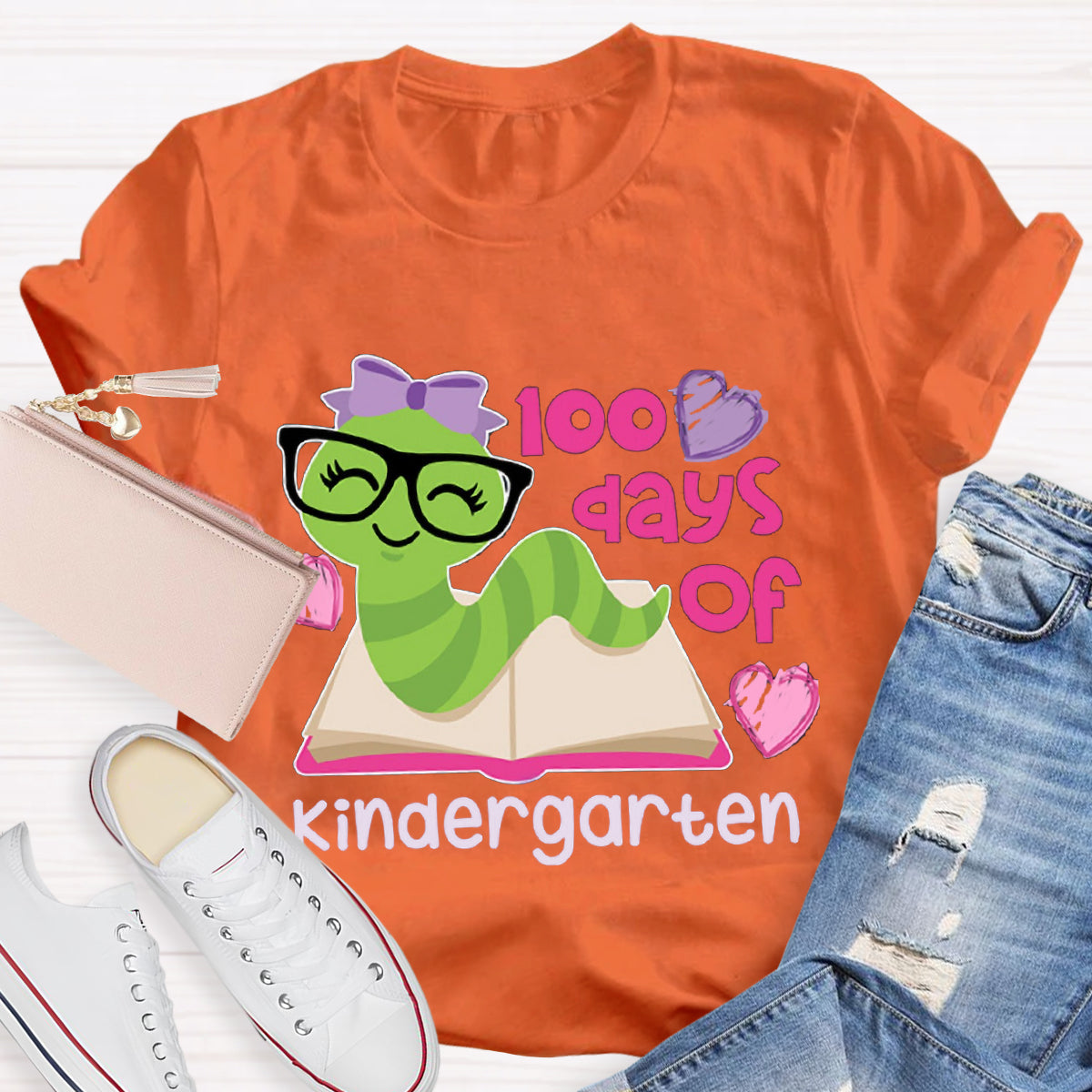 Personalized Grade 100 Days Of Kindergarten Teacher T-Shirt