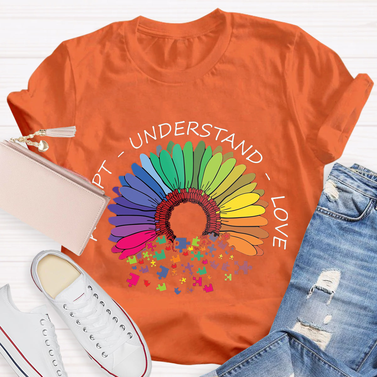 Accept Understand Love Daisy T-Shirt