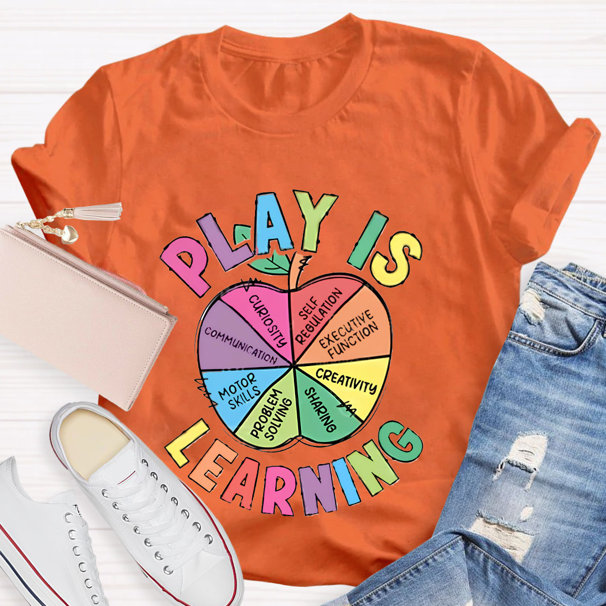 Play Is Learning Apple Teacher T-Shirt