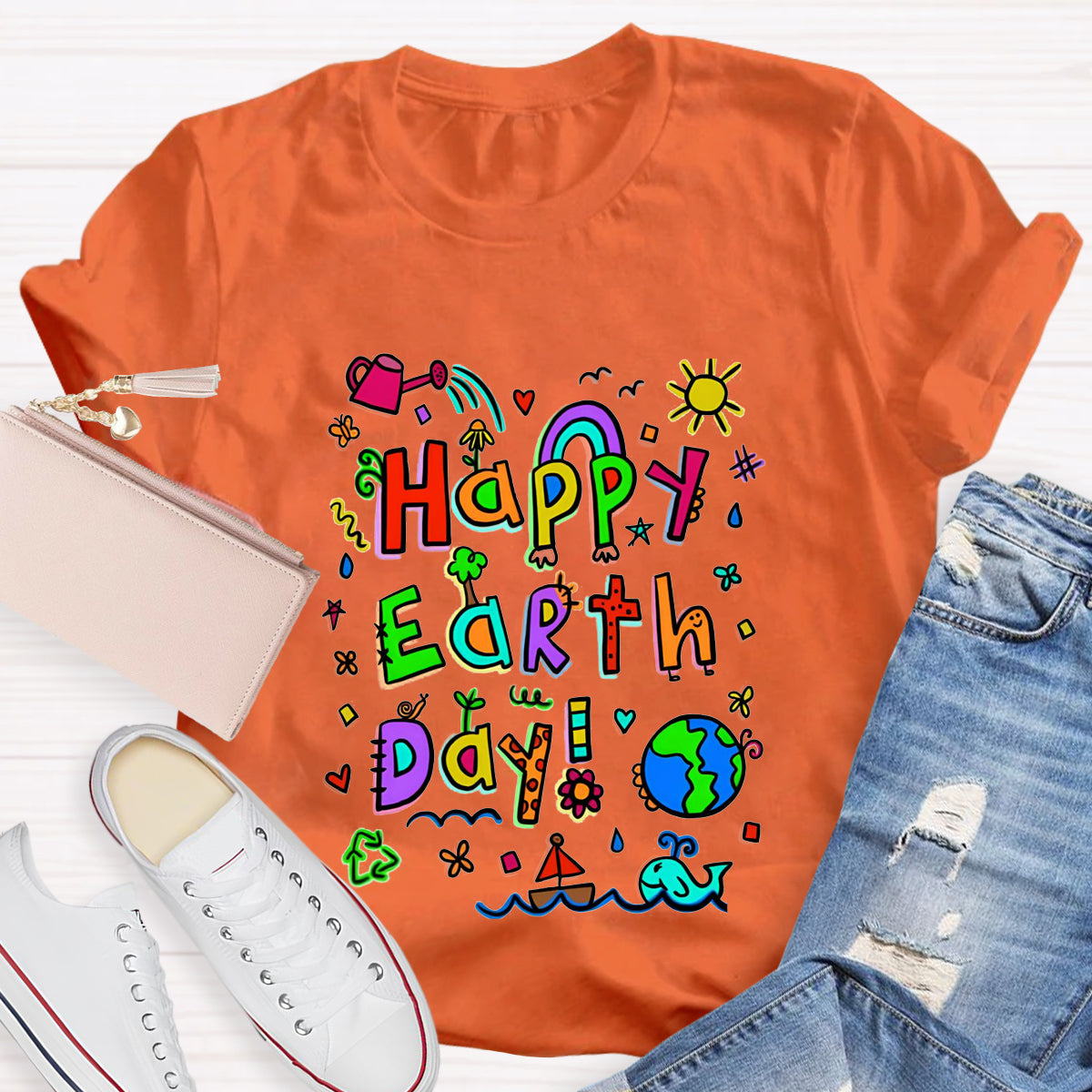 Floral Happy Earth Day T-Shirt