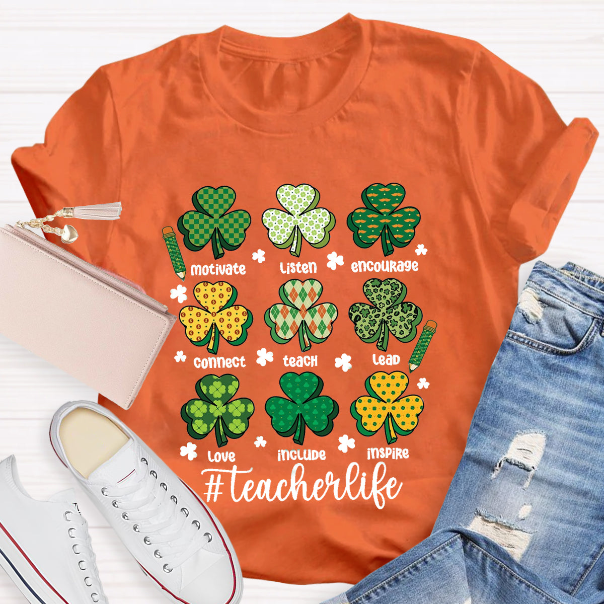 Teacher St Patrick's Day Motivate Listen T-Shirt