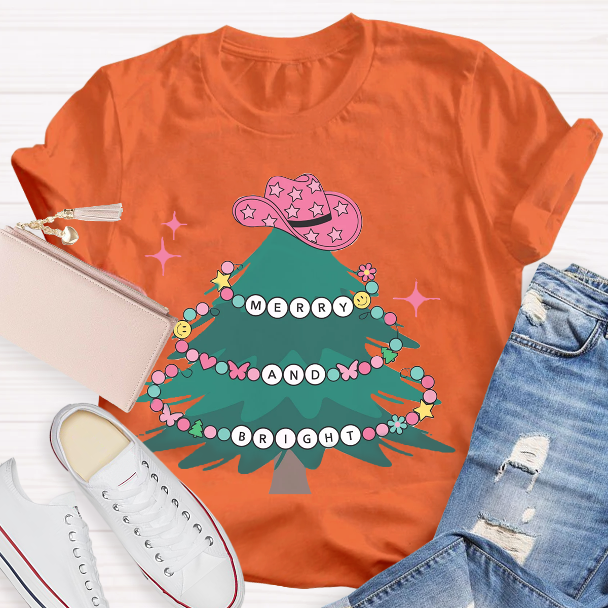 Merry And Bright Teacher T-Shirt