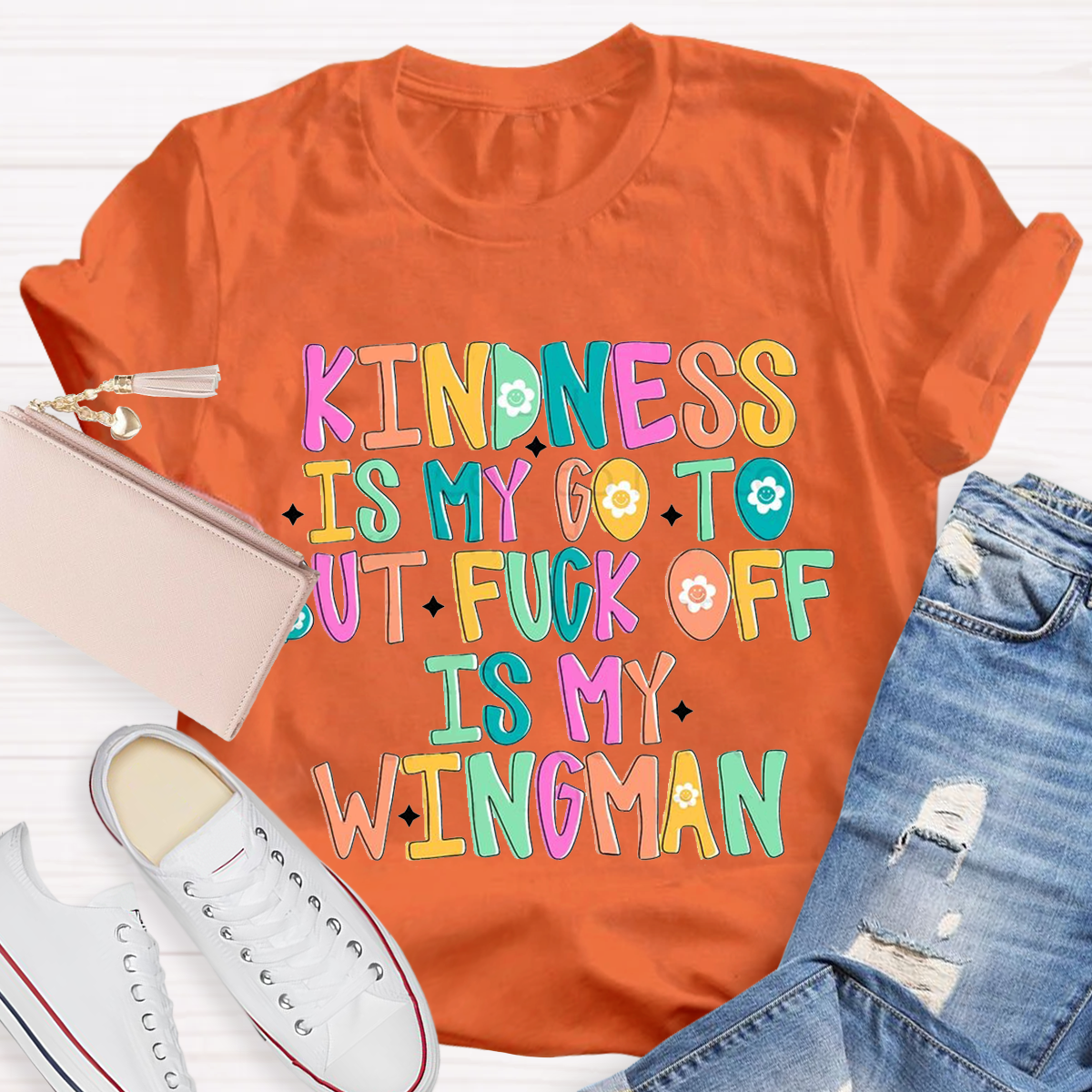 Cartoon Kindness Teacher T-Shirt