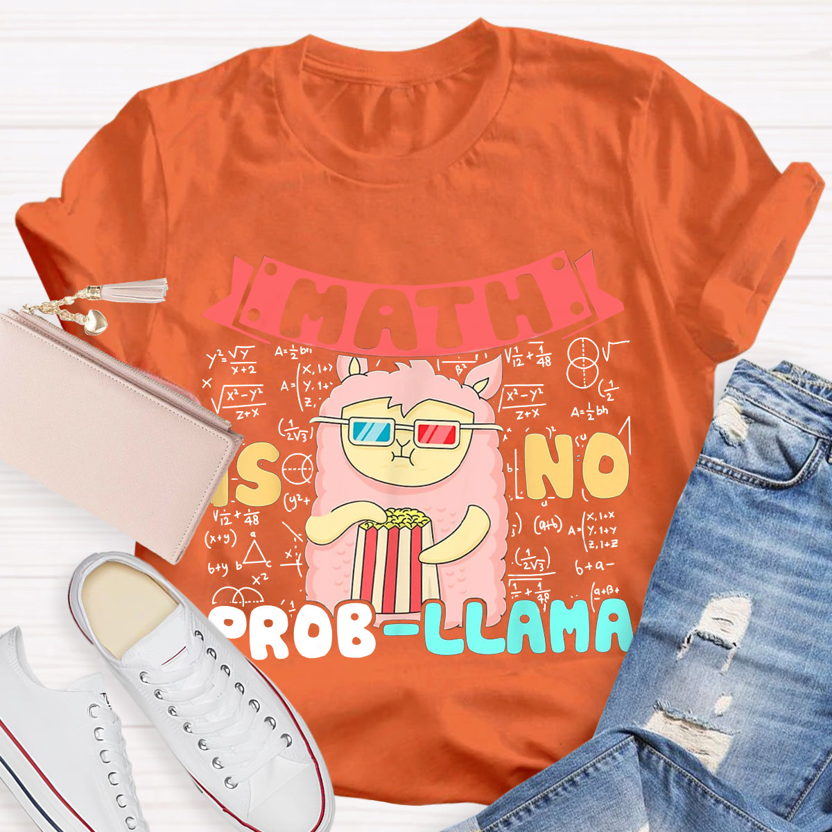 Math is no prob-llama Math Teacher T-Shirt