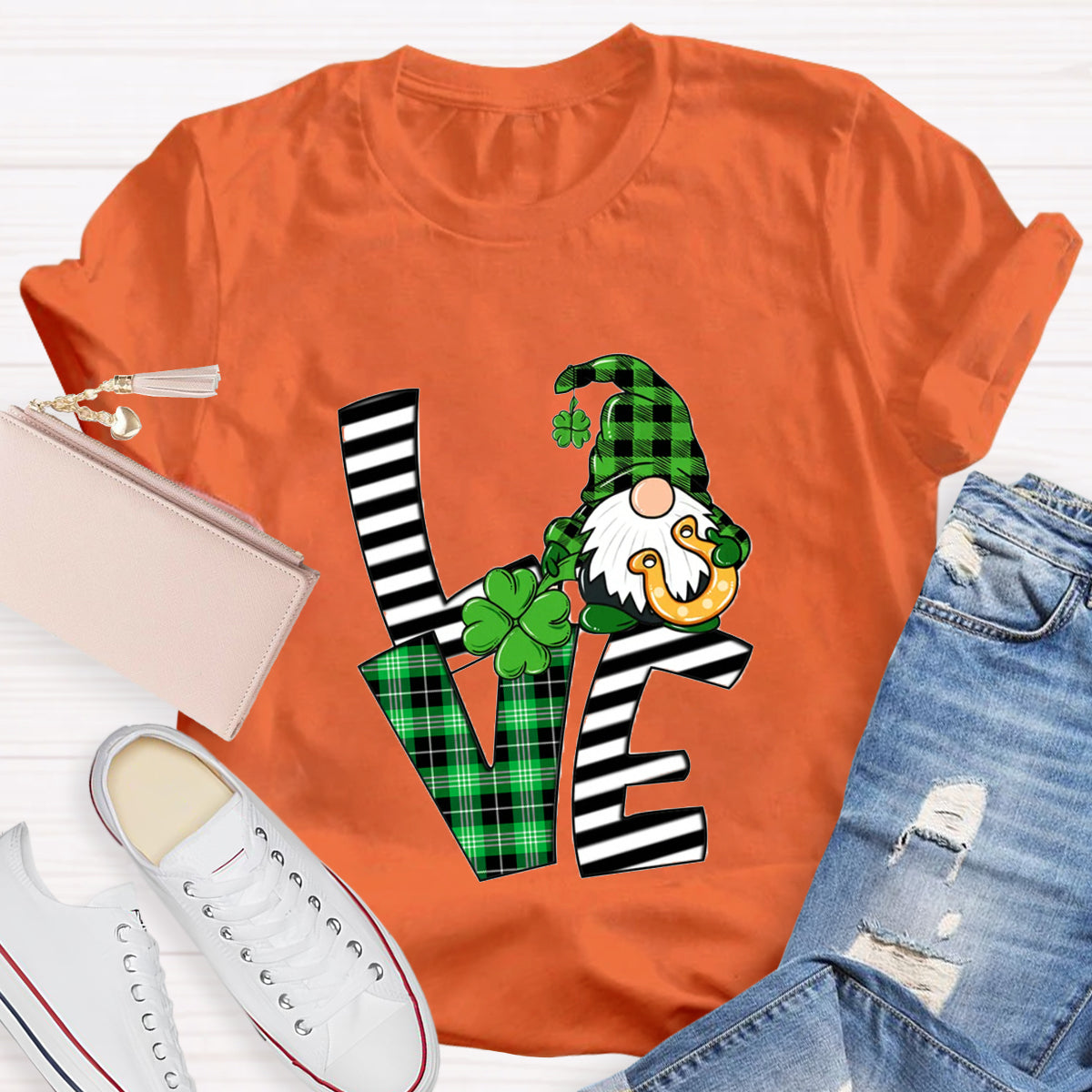 St Patrick's Day Love Gnome T-Shirt