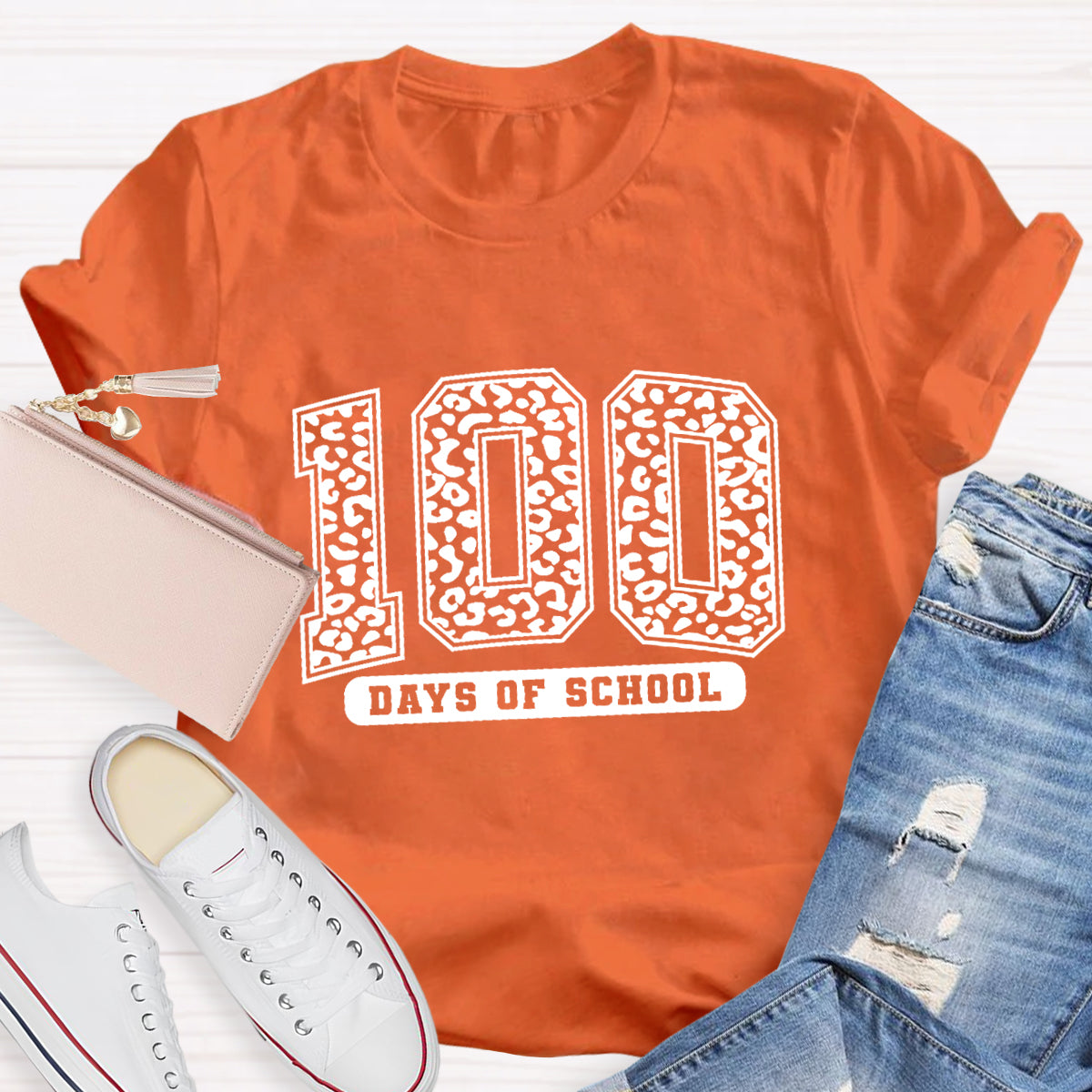 100 Days Of School Polka Dots Teacher T-Shirt