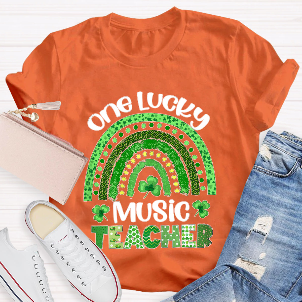 Personalized Subject One Lucky Music Teacher T-Shirt