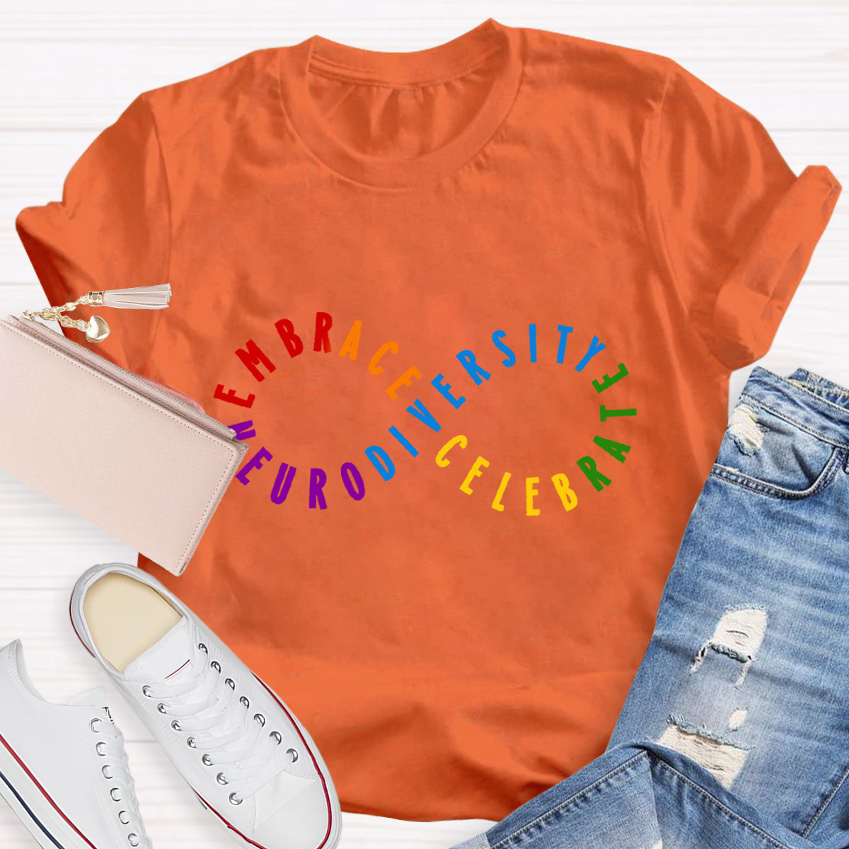 Embrace Celebrate Neurodiversity  T-Shirt