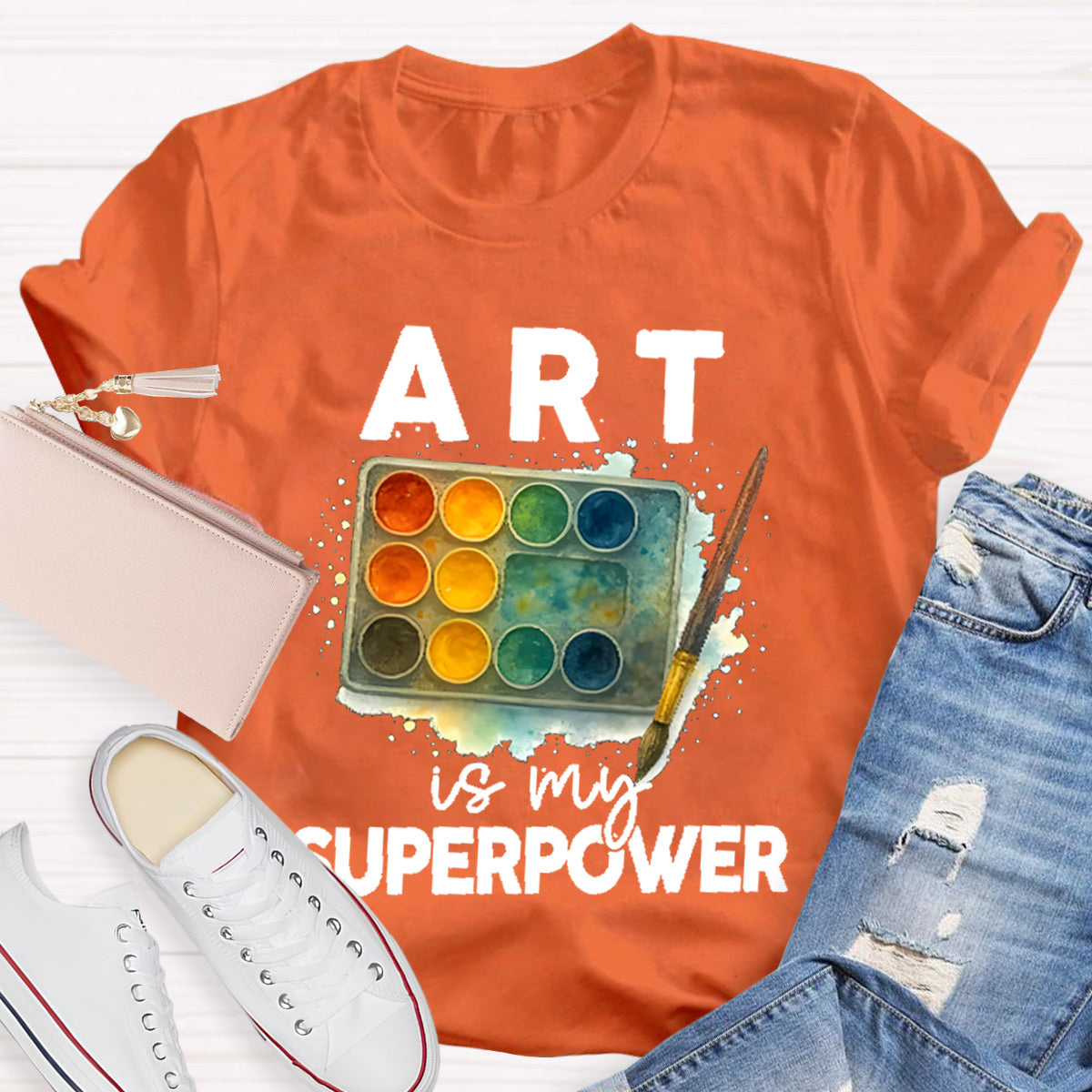 Art Is My Superpower Art Teacher T-Shirt