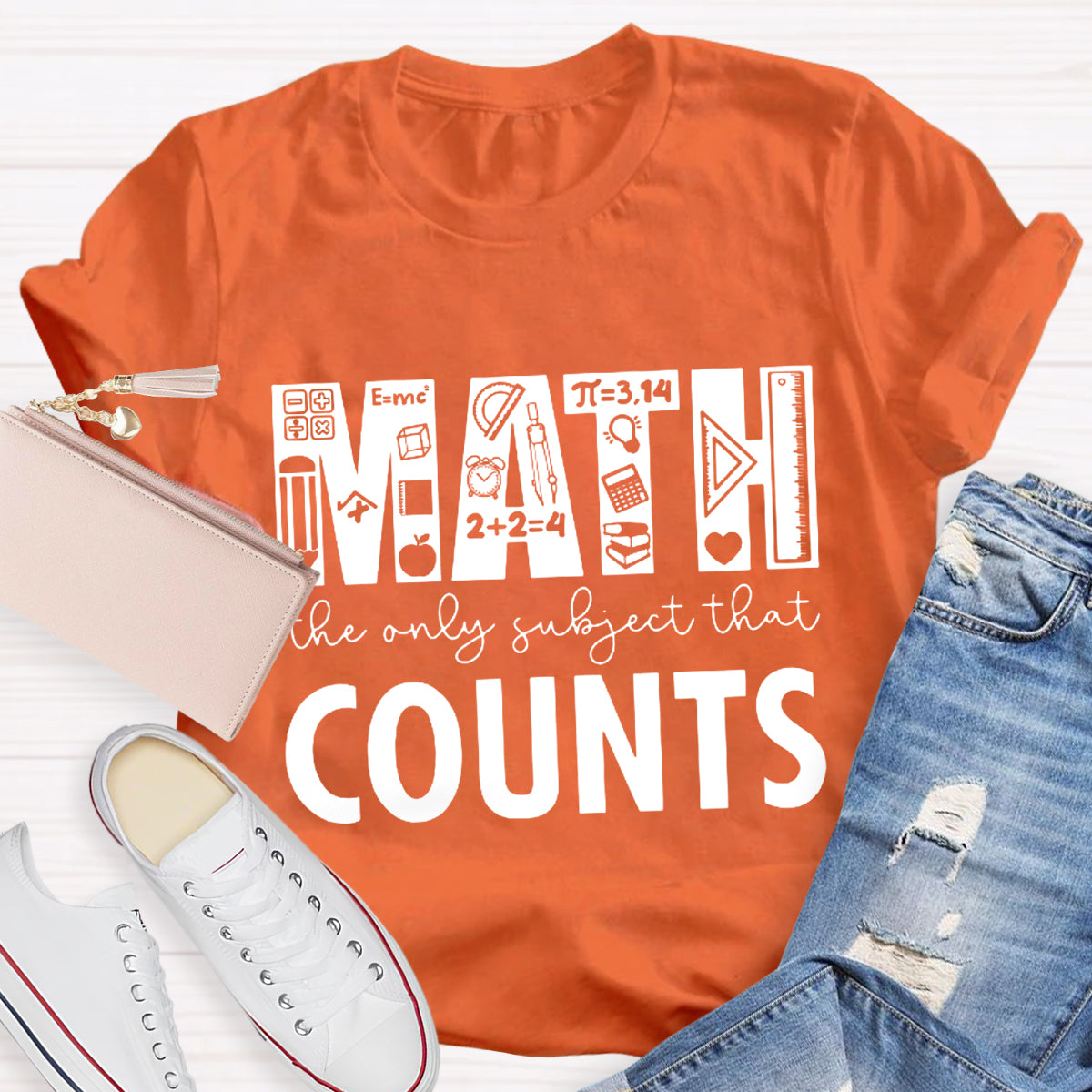 Math The Only Subject That Counts Math Teacher T-Shirt