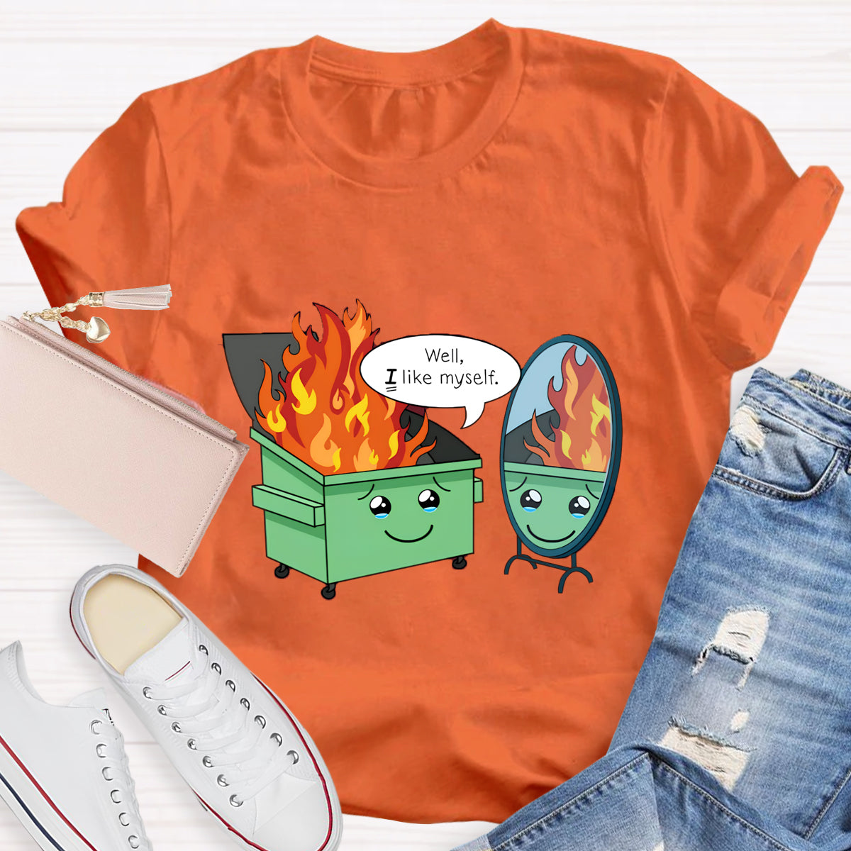 Self Love Funny Dumpster Fire T-Shirt