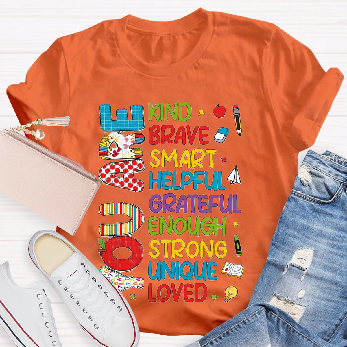 You Are Kind Brave Teacher T-Shirt