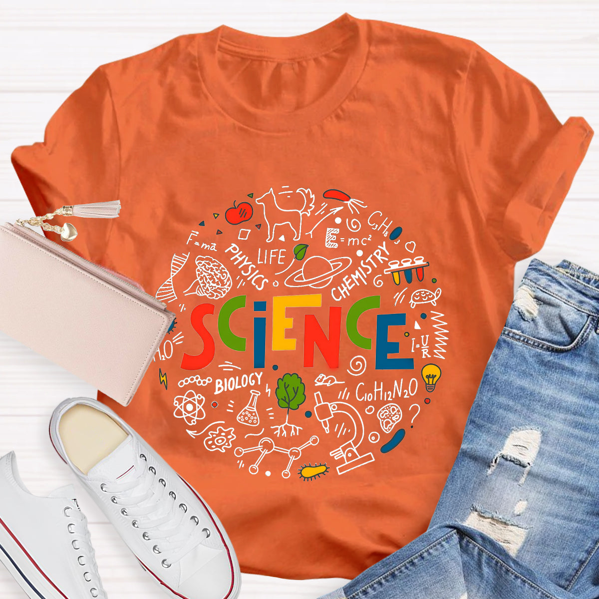 Science Chemistry Education Circle Teacher T-Shirt