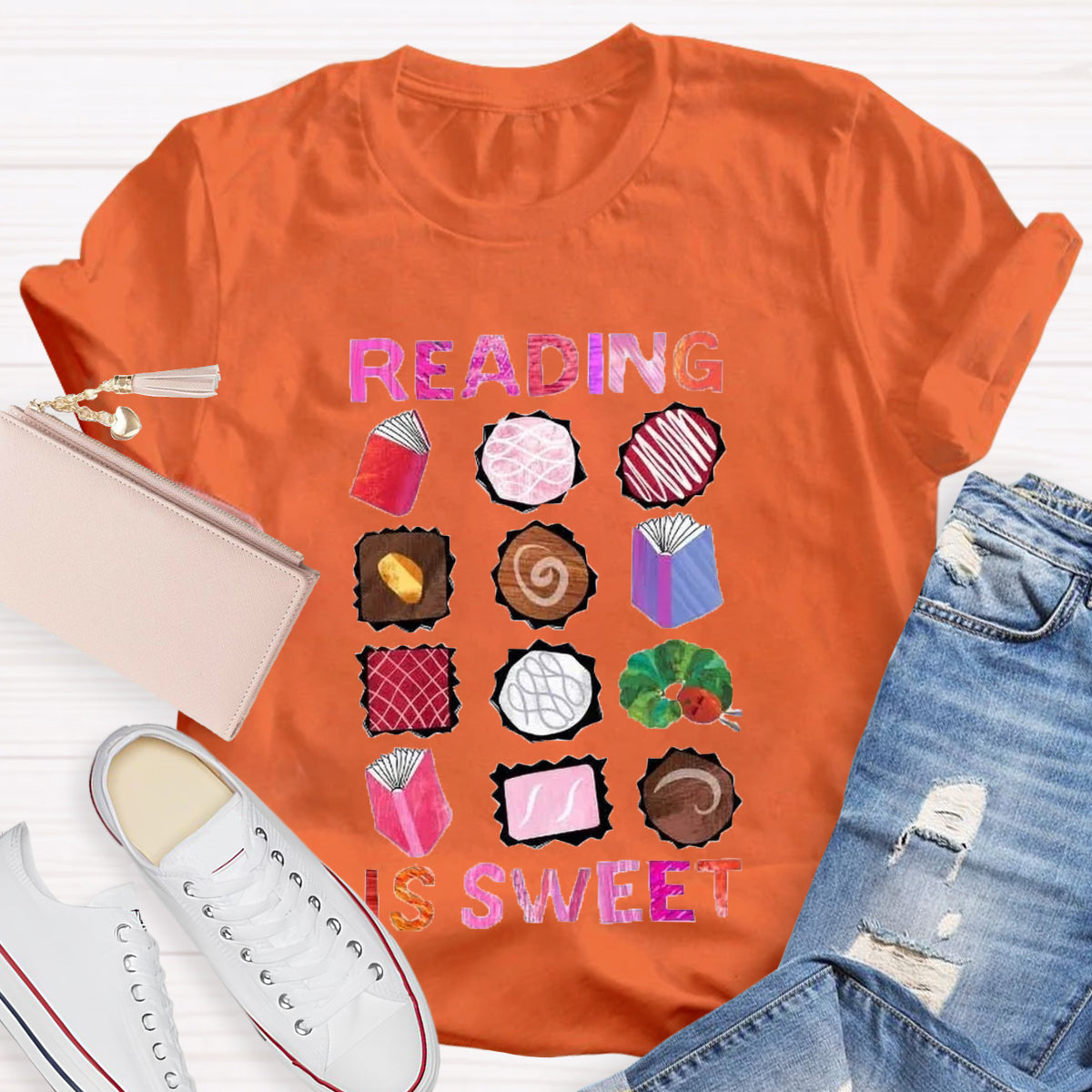 Reading Is Sweet Teacher T-Shirt